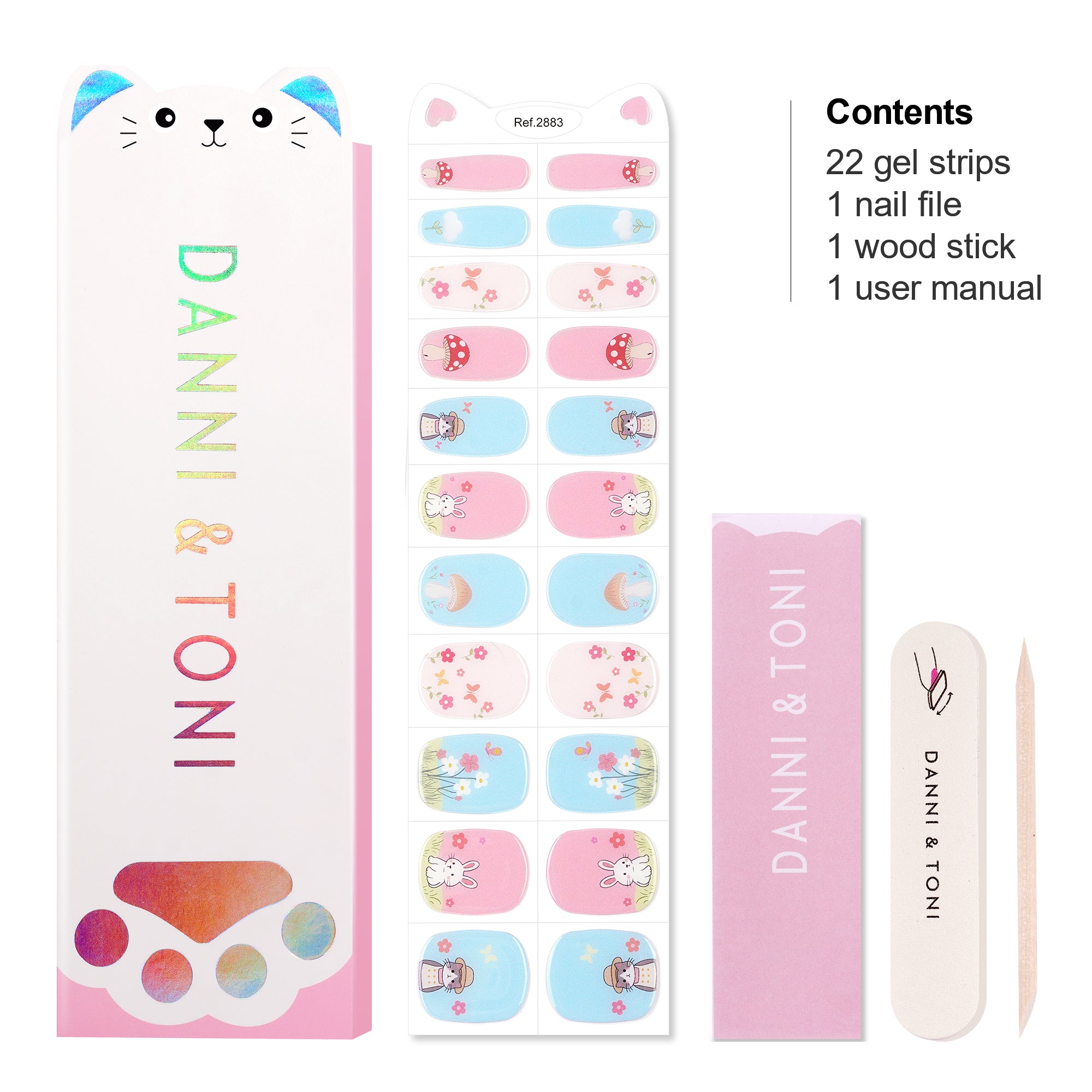 Playful Gel Nail Strips for Kids | Purr & Hop-2883