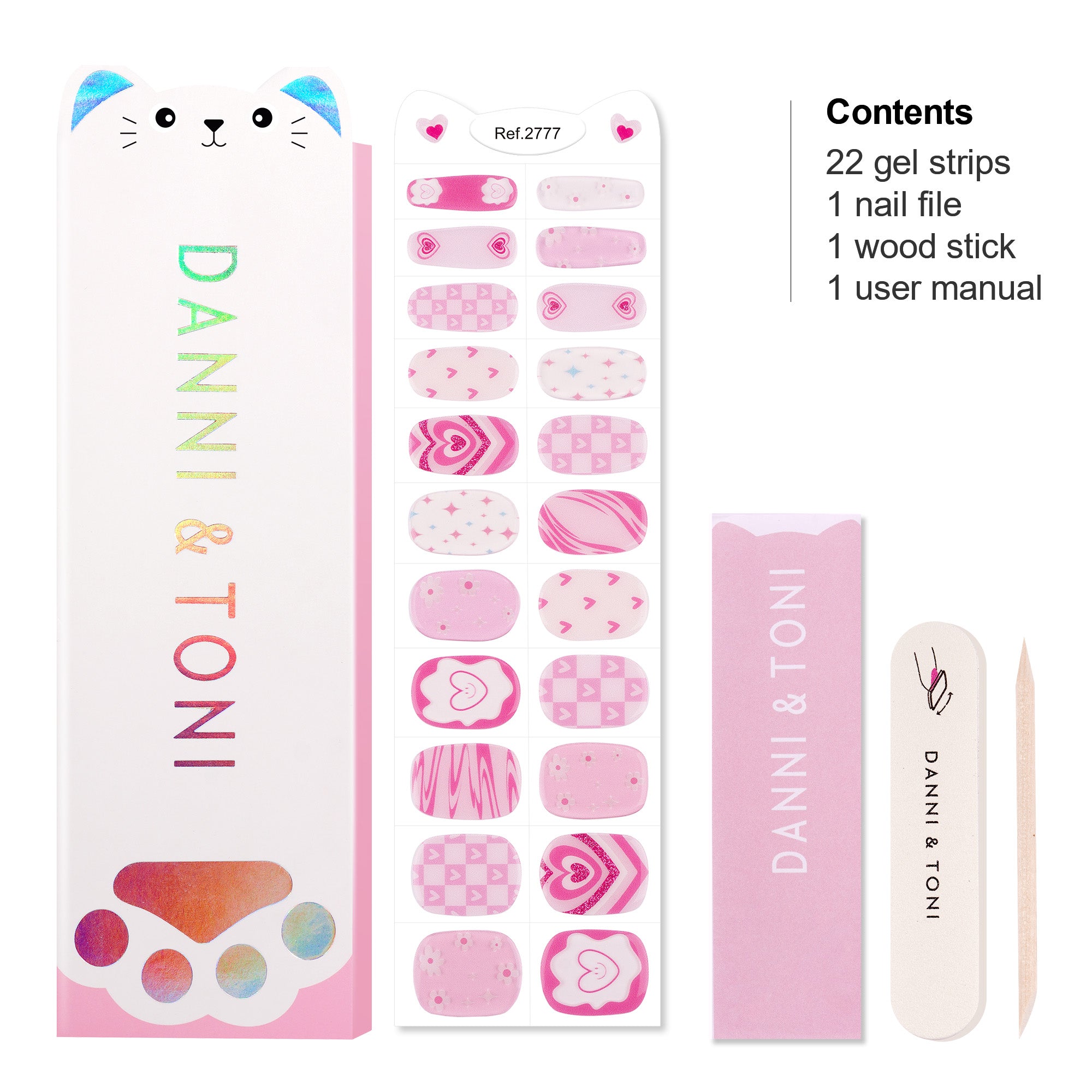 Sparkly Hearts Kids Nail Wraps | Heart Glitz - 2777