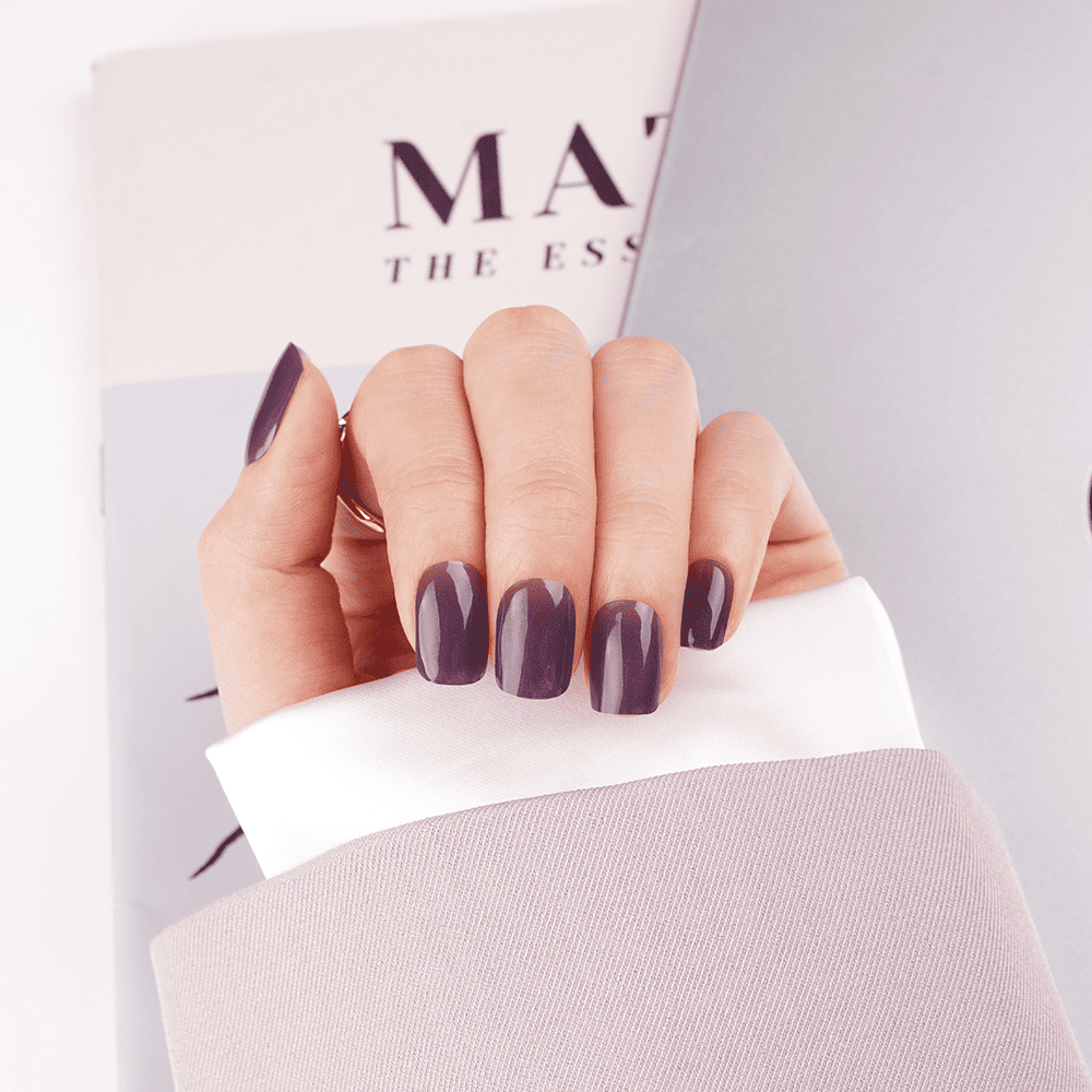 Soft Mauve Gradient Semi-Cured Gel Nail Strips | Mist Mauve-2800