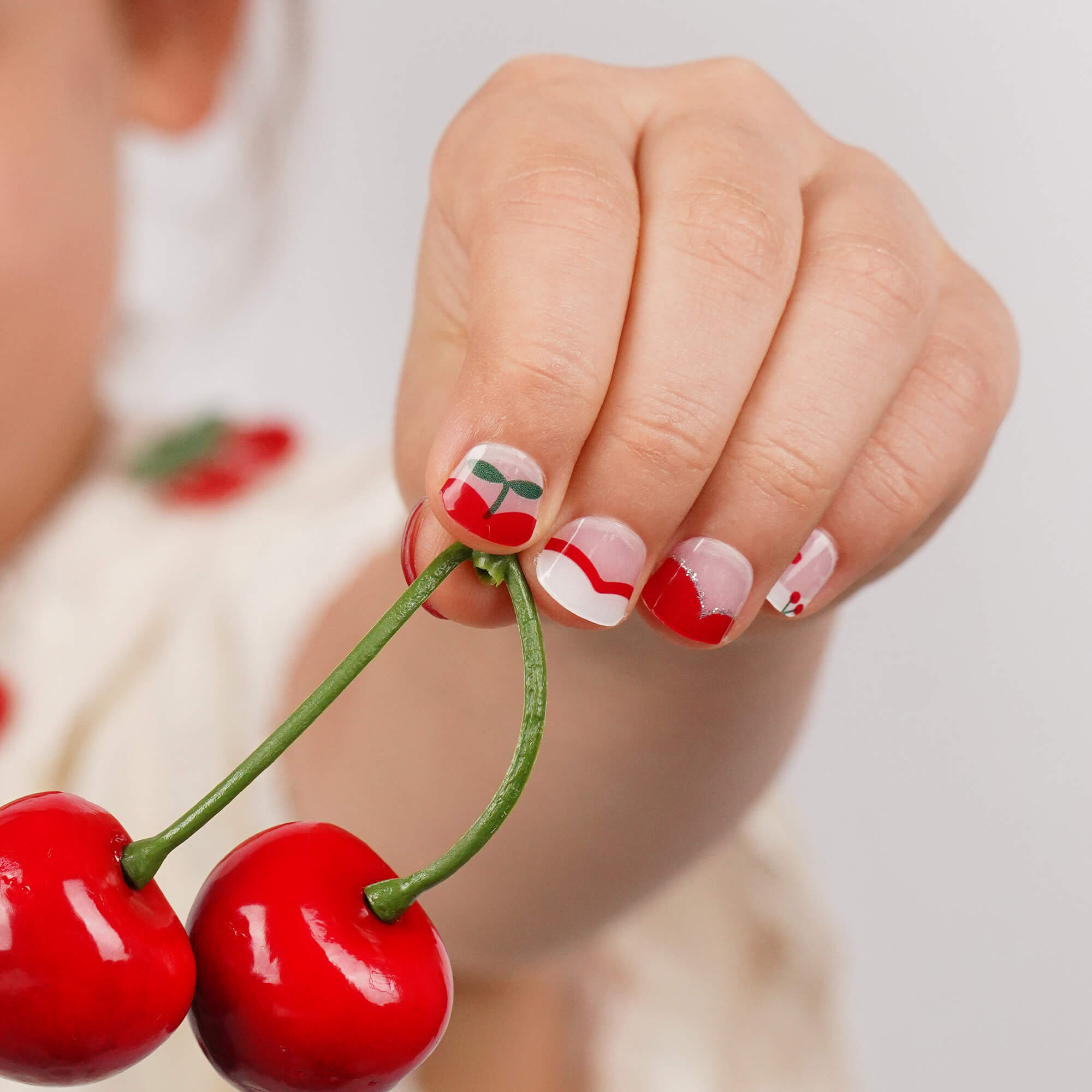 Sweet & Juicy Kids Nail Wraps | Cherries Pop - 2781