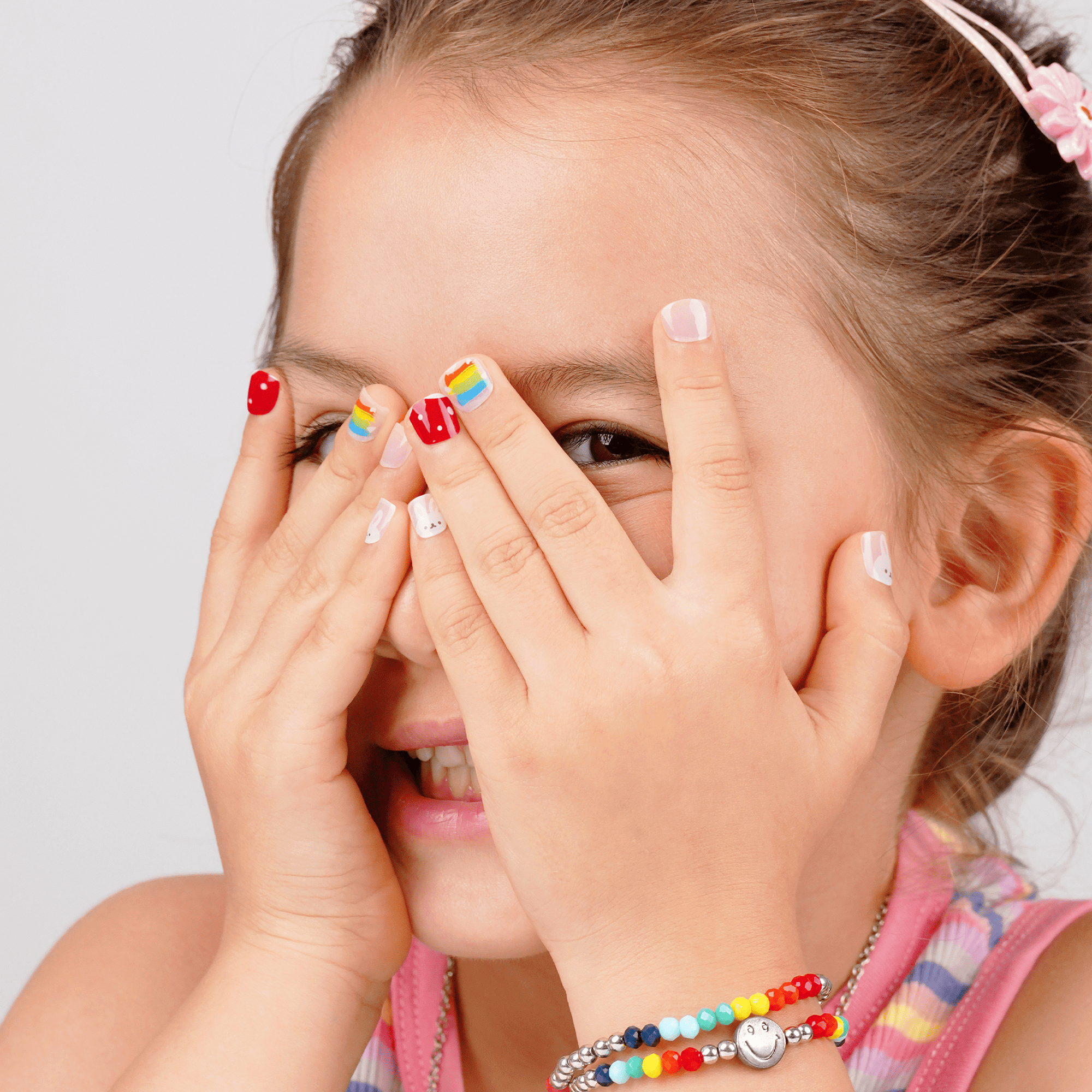 Bright & Fun Kids Nail Wraps | Rainbow Pop - 2779