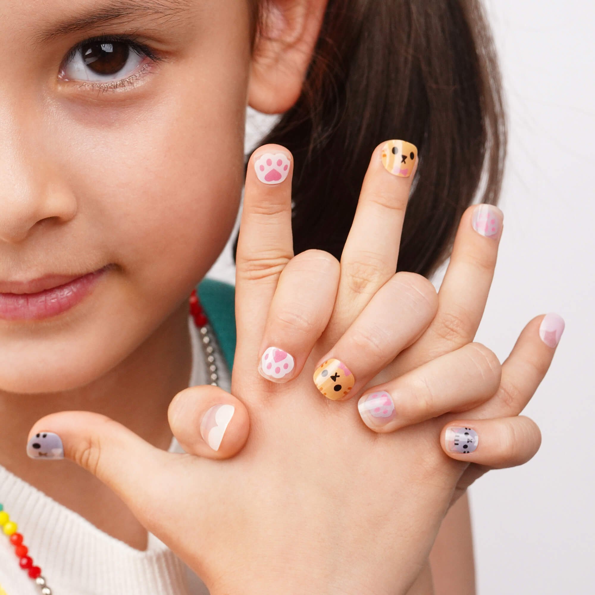 Cute Animal Friends Kids Nail Wraps | Paw Pals - 2783