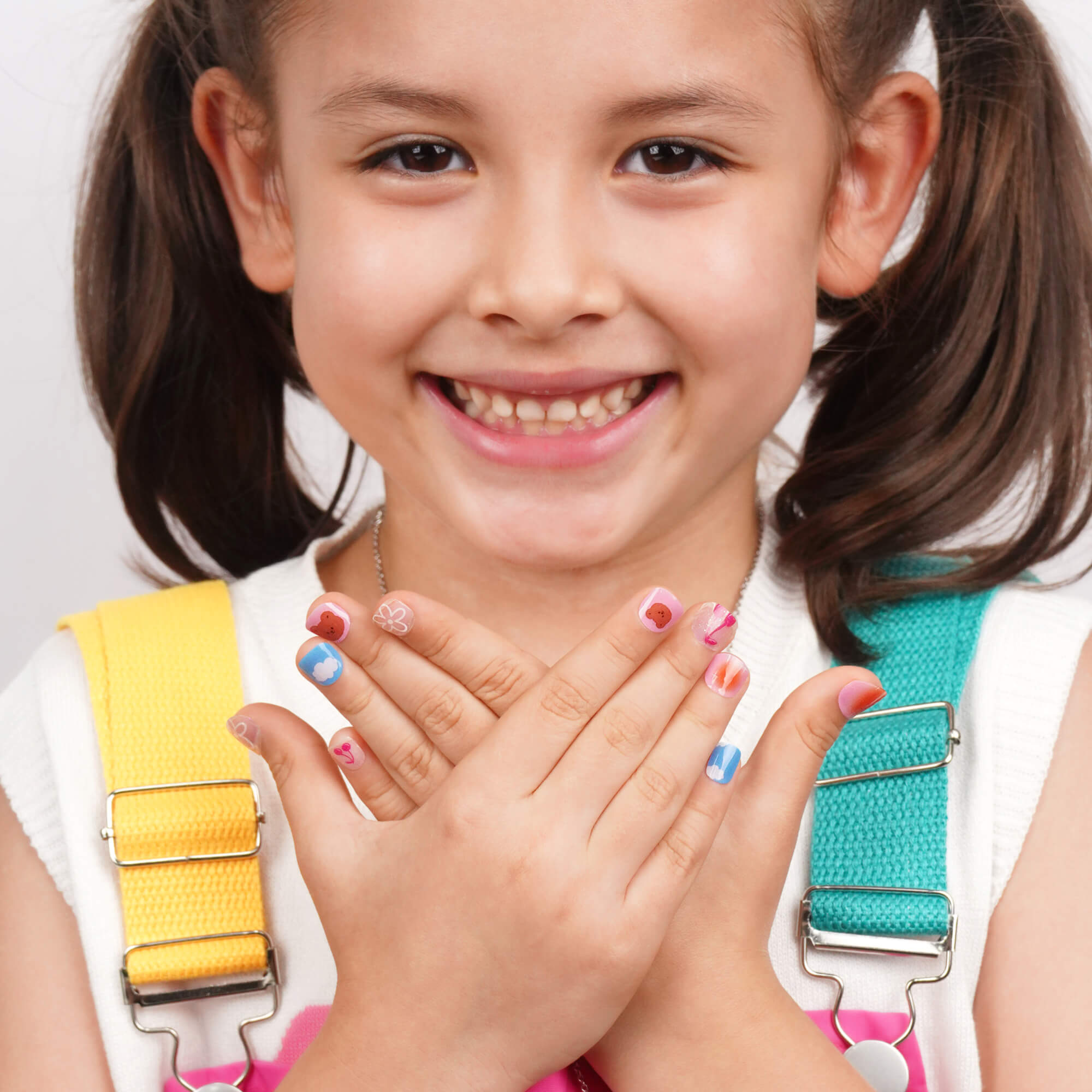 Cheerful Floral Fun Kids Nail Wraps | Sunny Buds - 2785