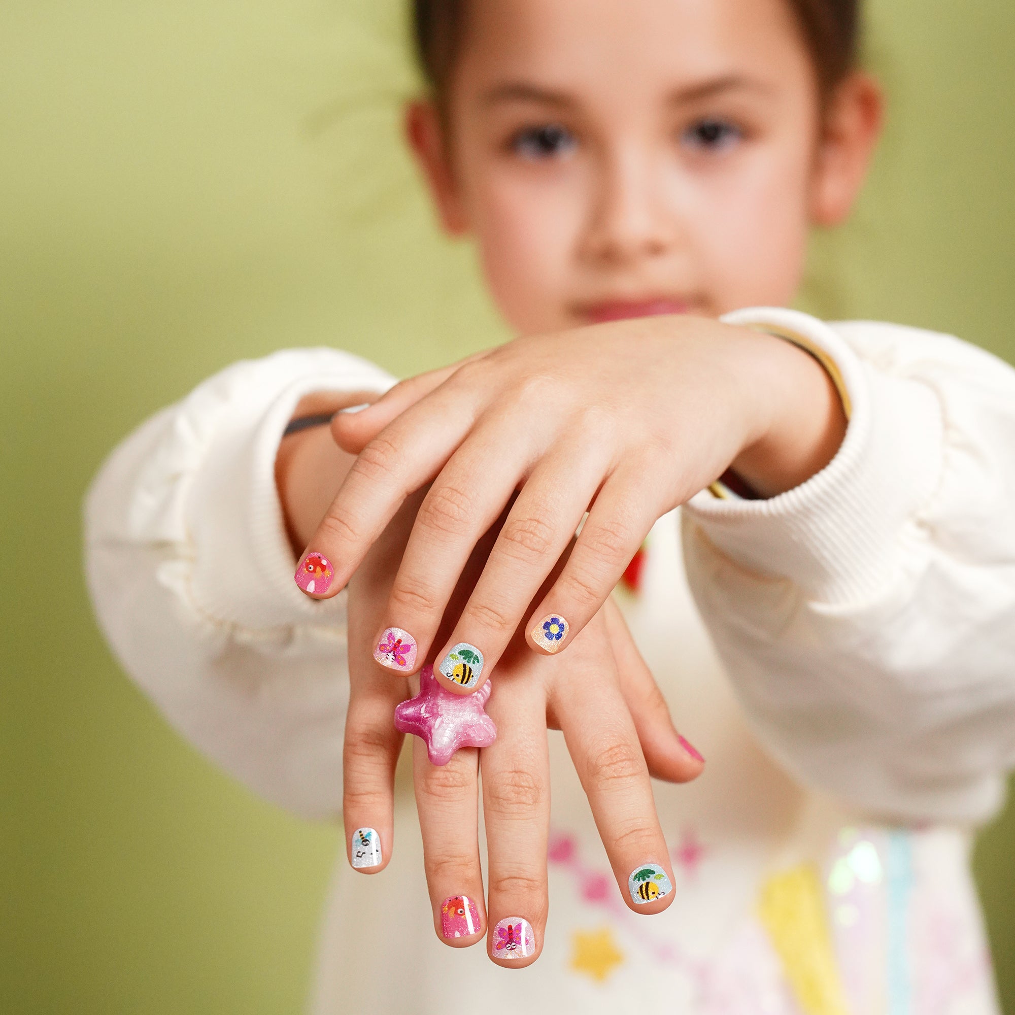 Cheerful Gel Nail Strips for Kids | Birdie Buzz-2887
