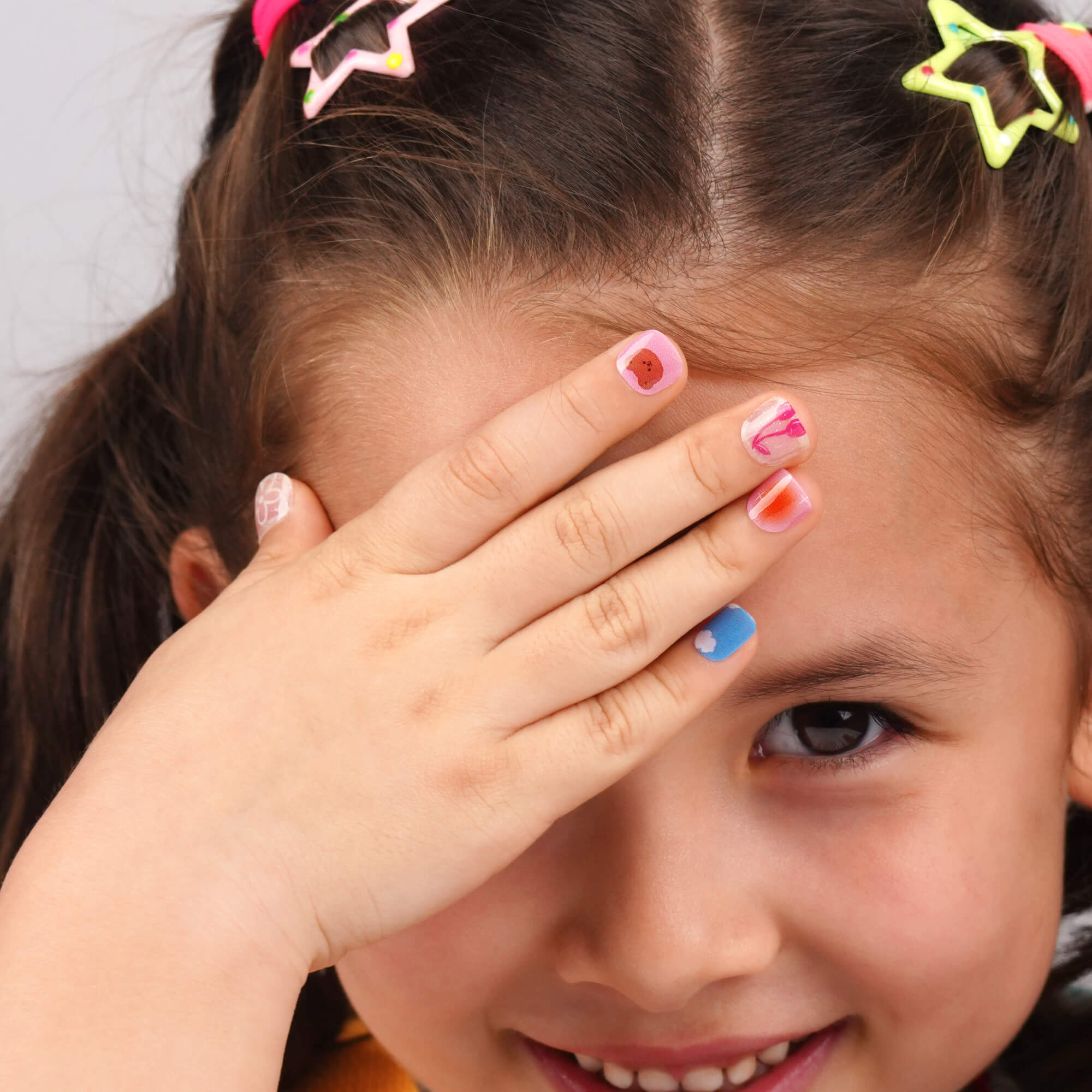 Cheerful Floral Fun Kids Nail Wraps | Sunny Buds - 2785