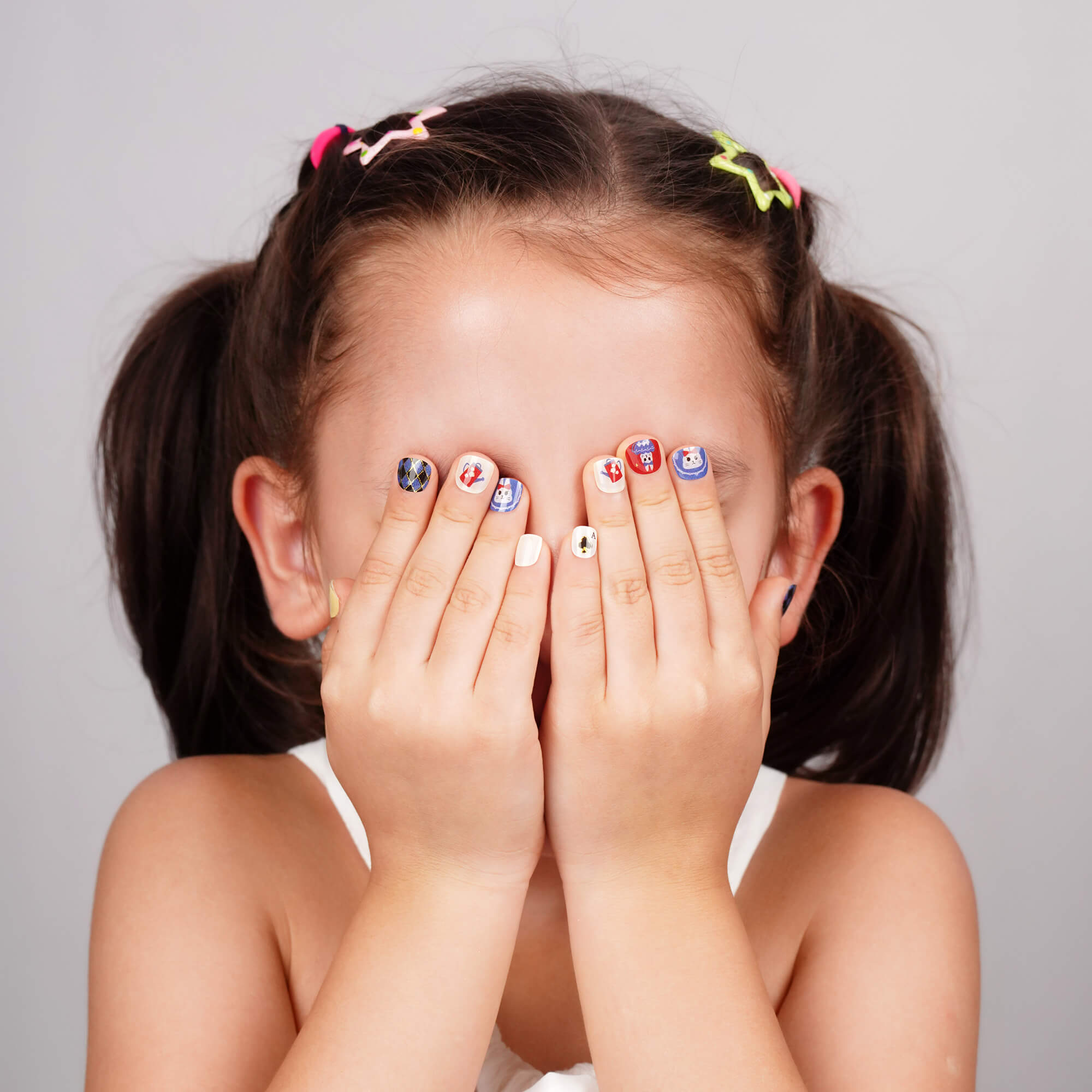 Elegant Jewel-Tone Kids Nail Wraps | Royal Sip - 2791