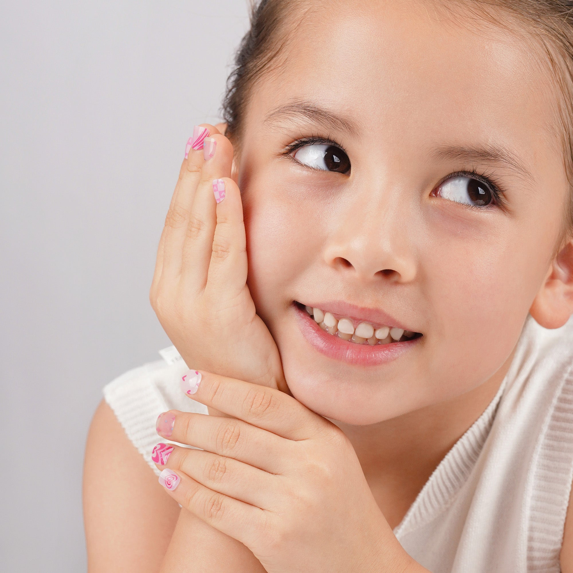 Sparkly Hearts Kids Nail Wraps | Heart Glitz - 2777