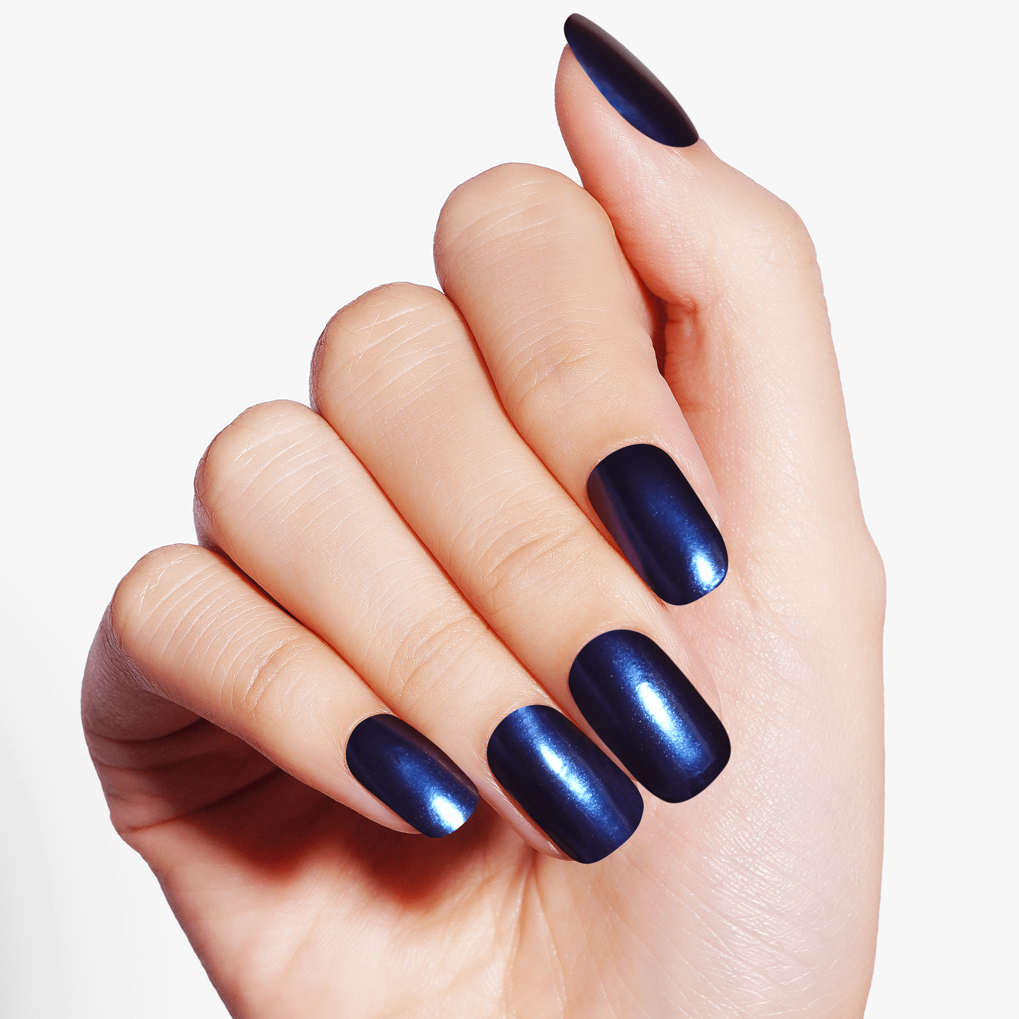 Electric Blue Shine Semi-Cured Gel Nail Strips | Klein Flash-2796
