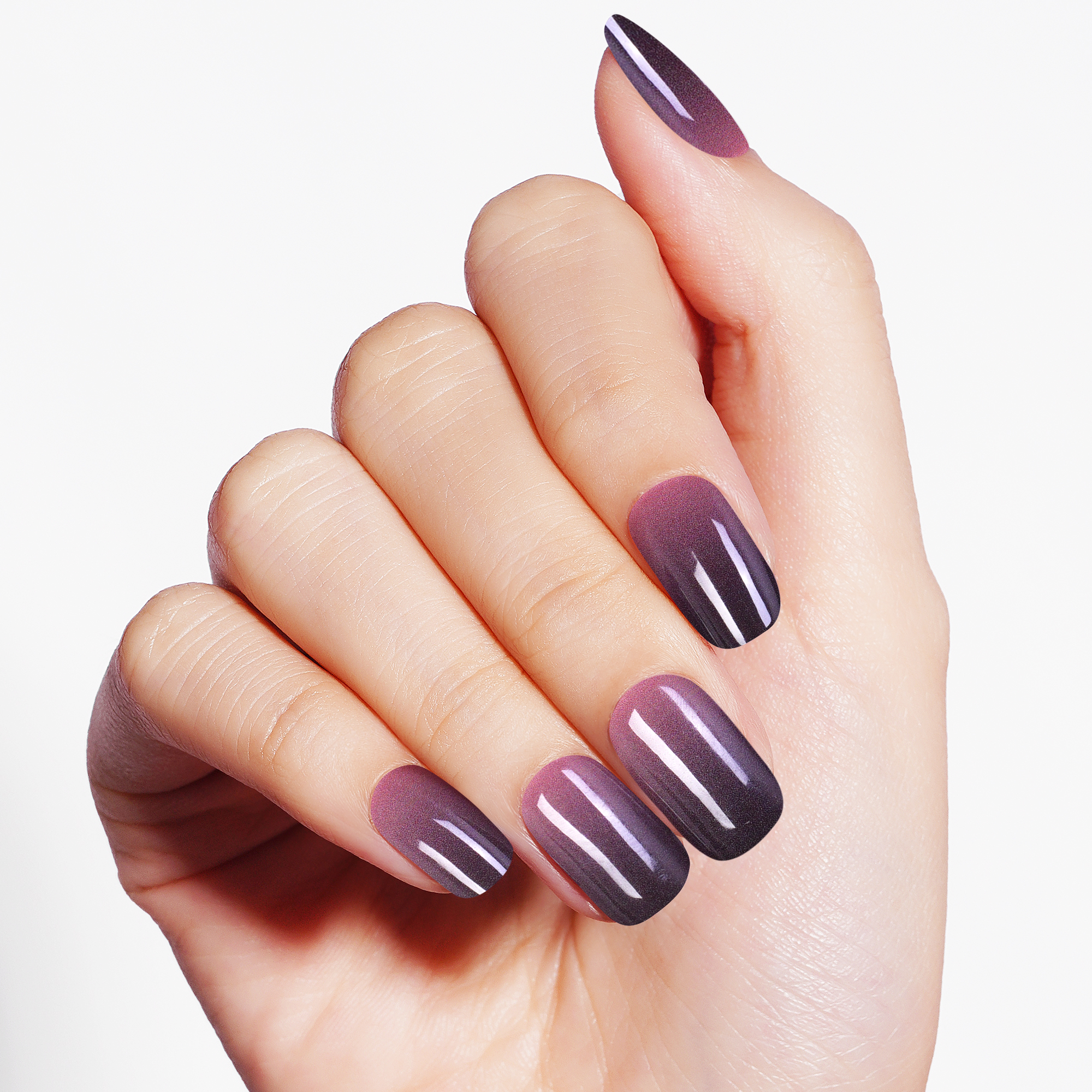 Muted Rose Pink Gel Nail Strips for an Elegant, Everyday Glow | Pink Shadow-2832