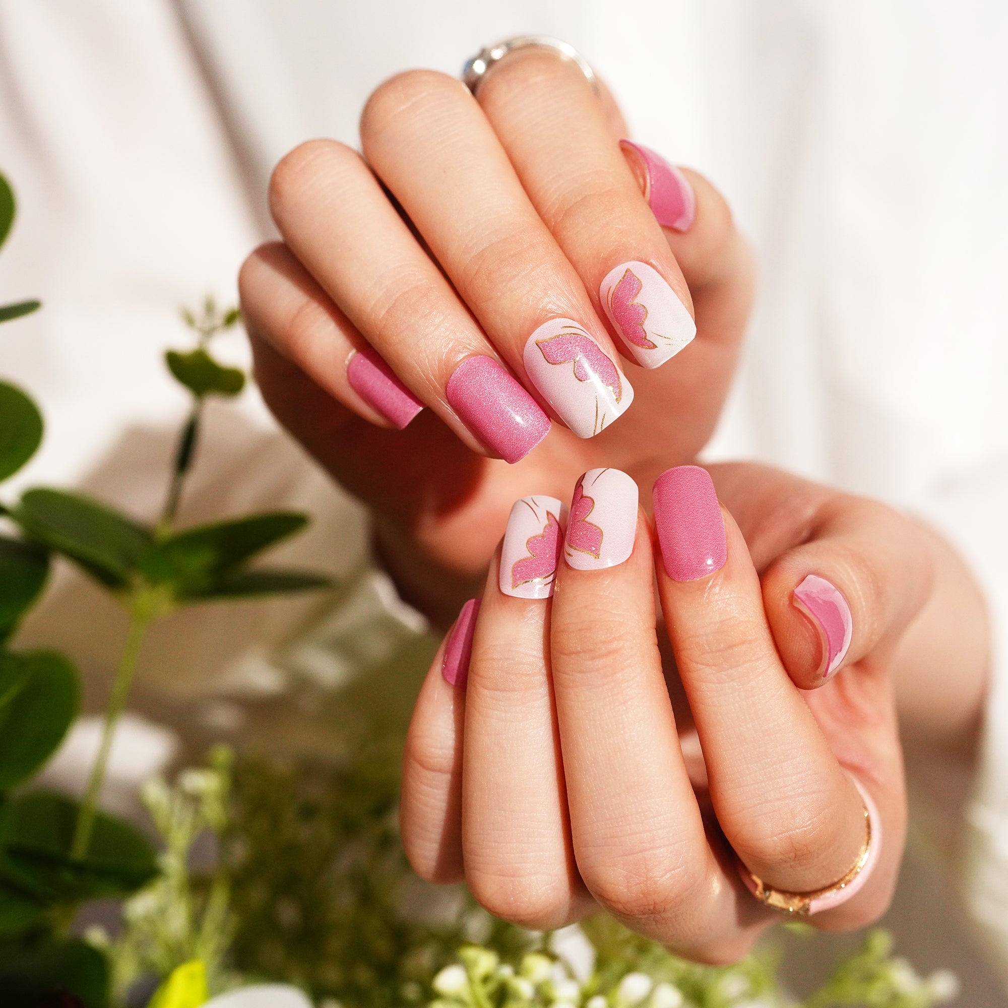 Soft Blush Pink Gel Nail Strips with a Gentle, Feminine Glow | Pink Whispers-2870