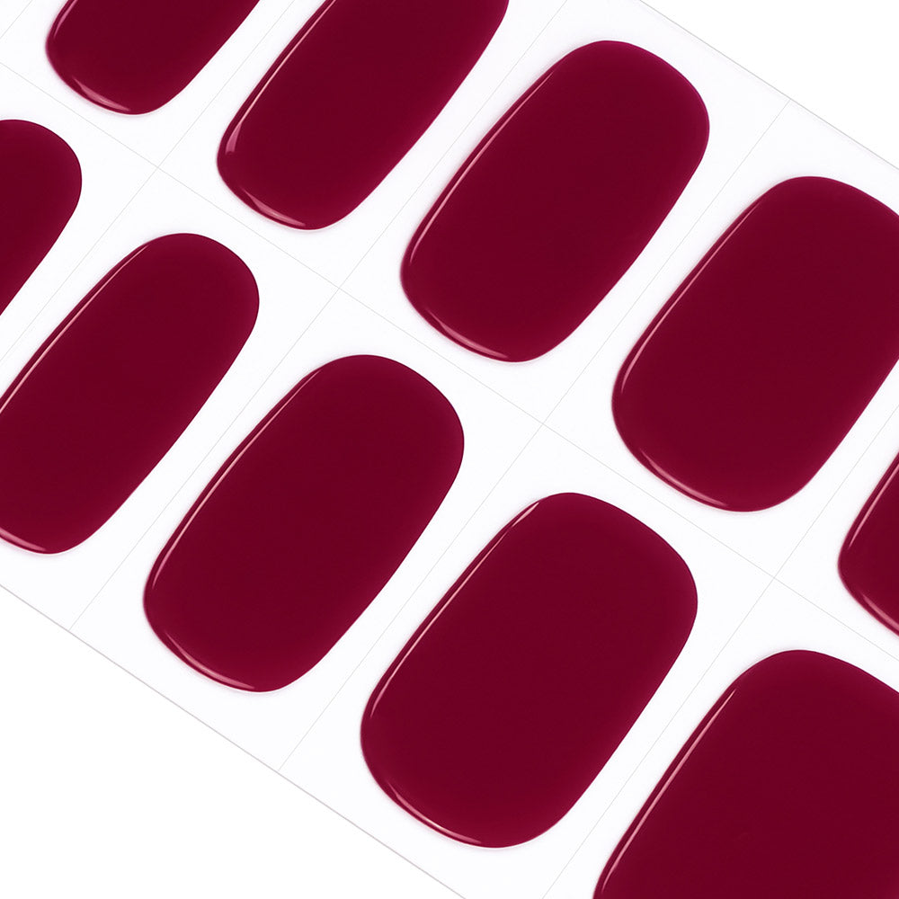 Signature Red Gel Nail Strips | Sultry Cinders | Danni & Toni