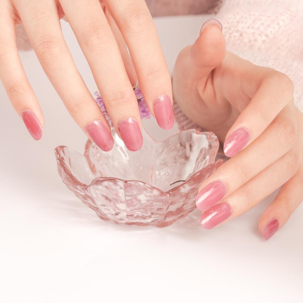 Rose Pink Gel Nail Strips | Glamour | Danni & Toni