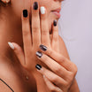 Black, White & Marble Semi-Cured Gel Nail Strips | Monochrome Marble Chic - 2640