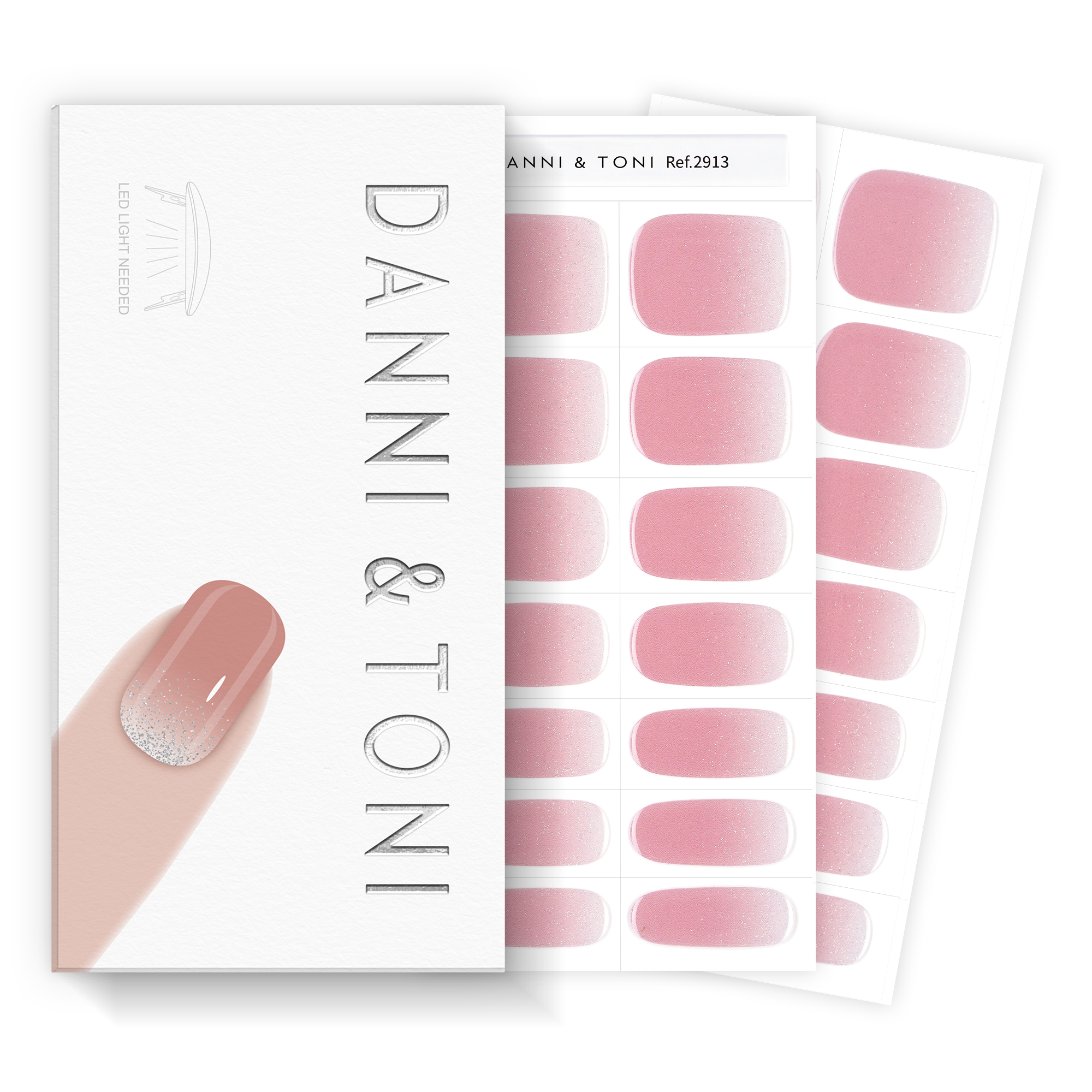 Elegant Ivory Gel Nail Strips with Soft Shimmer Pearl Finish | Ivory Dust-2913