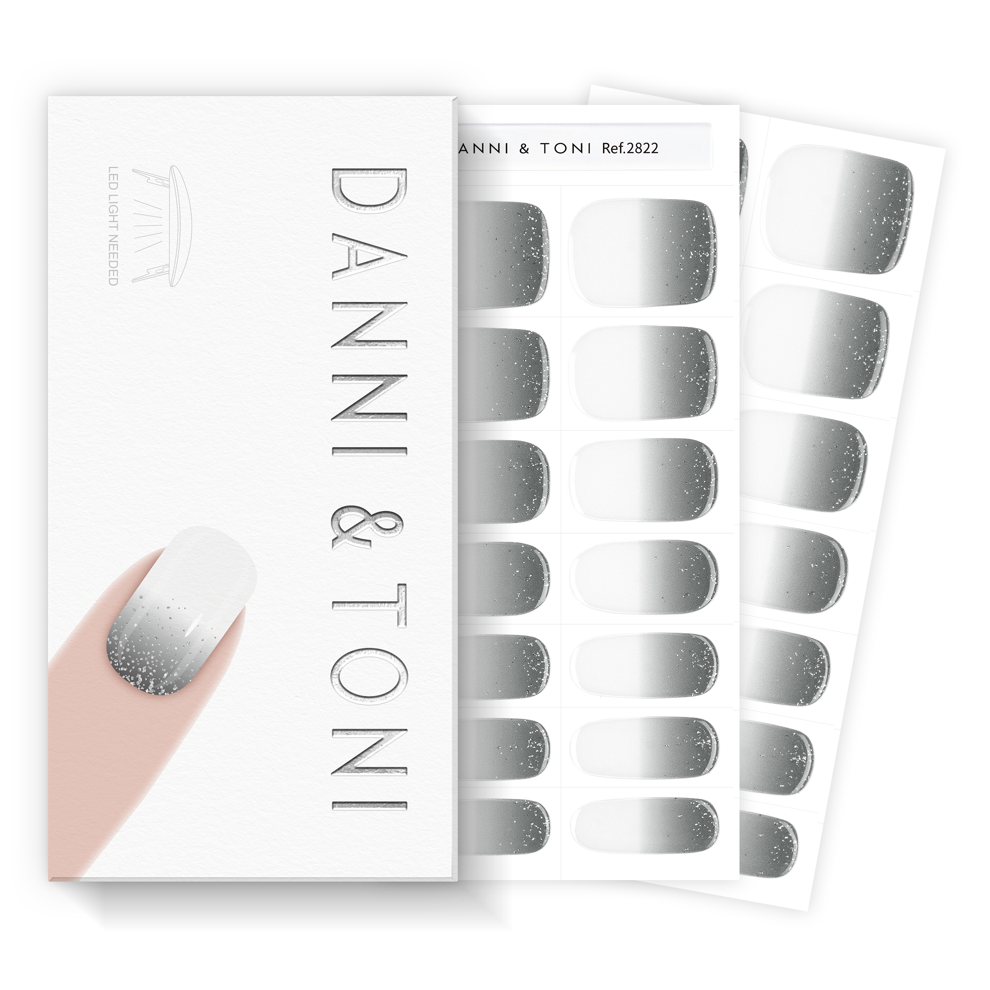 Soft Gray Elegance Gel Nail Strips for a Modern, Minimal Look | Ash Dream-2822