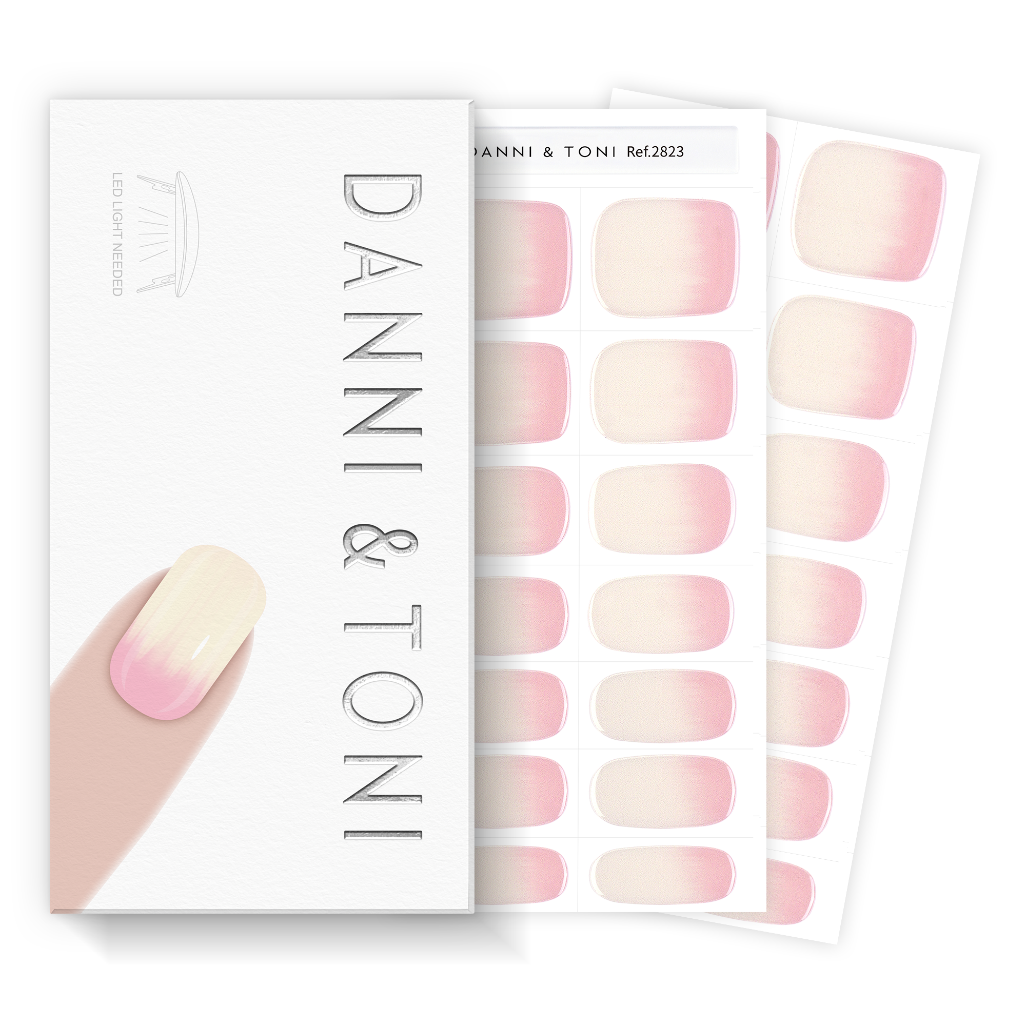 Soft Pink-to-White Gradient Gel Nail Strips for a Sweet, Natural Look | Baby Ombre-2823