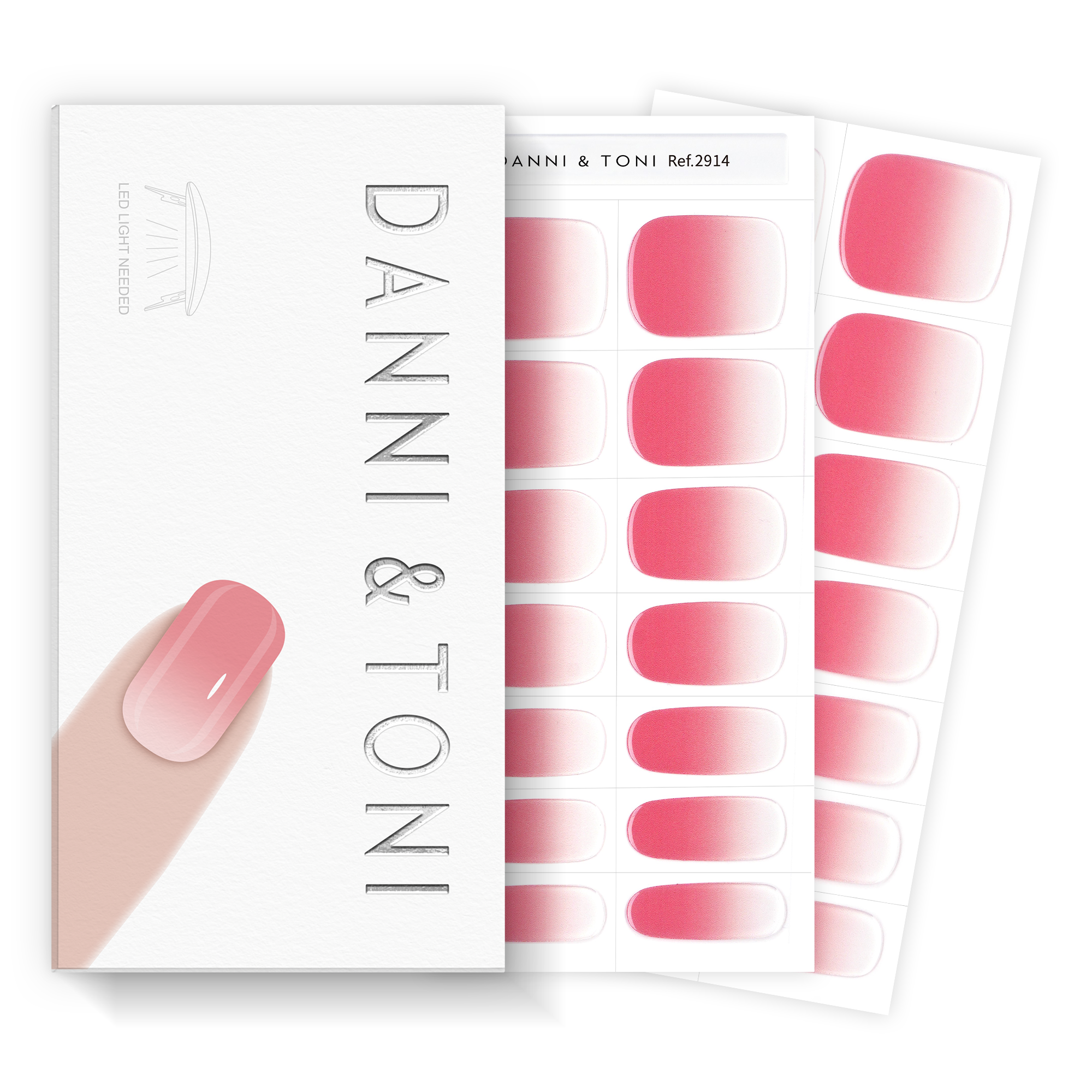 Soft Milky Pink Gel Nail Strips with Glossy Clean Girl Finish | Milky Blush-2914