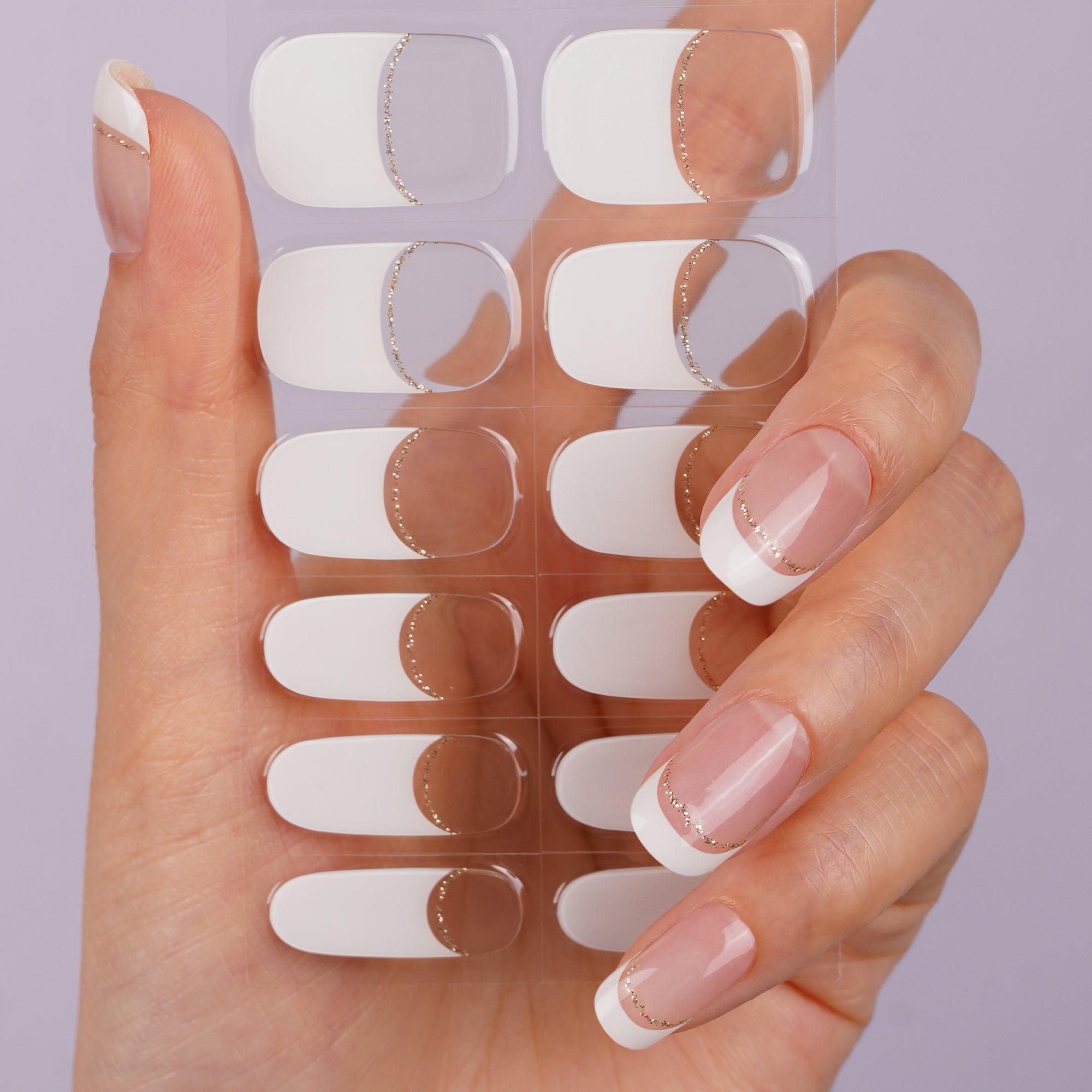Modern Minimalist Semi-Cured Gel Nail Strips | Chic Line - 2753