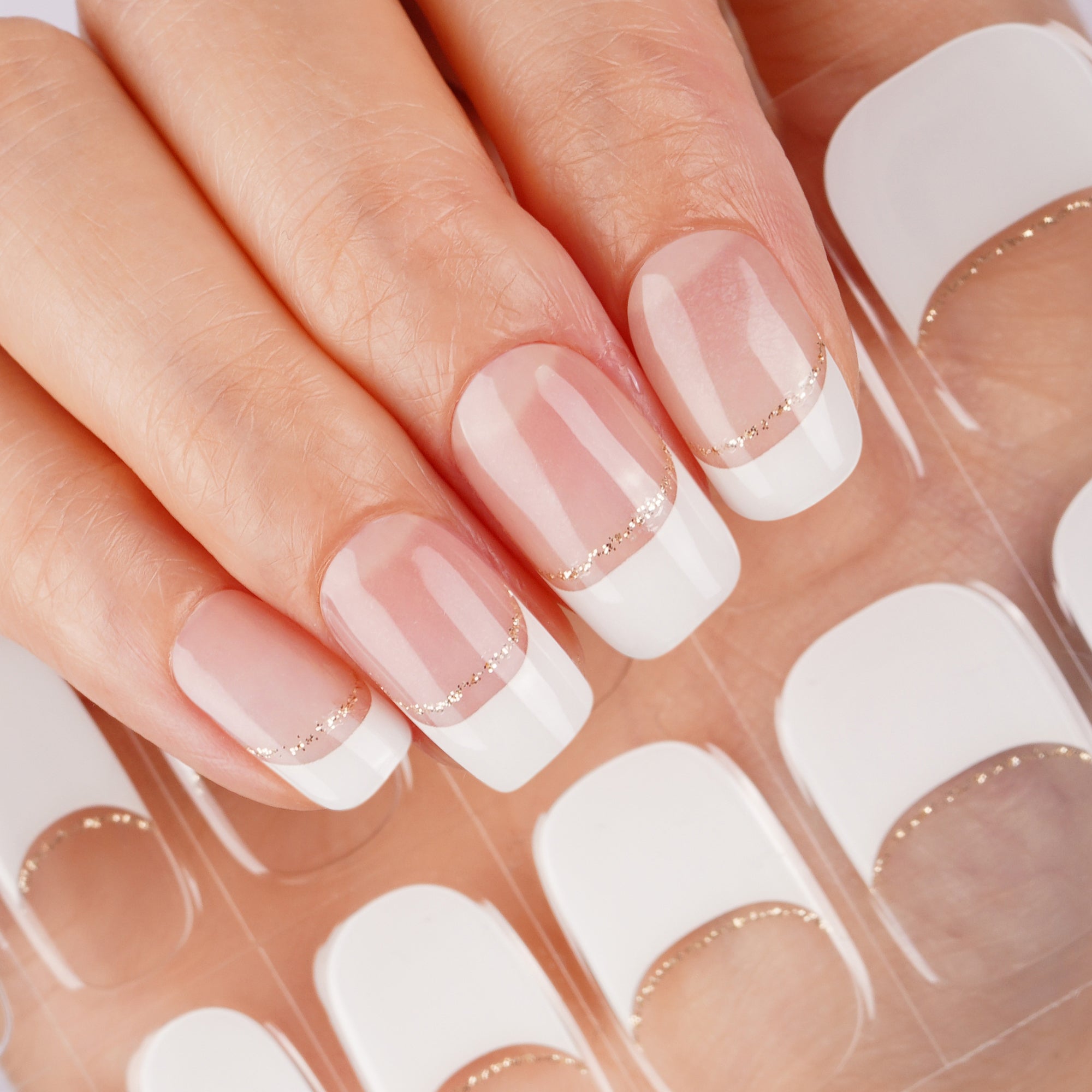 Modern Minimalist Semi-Cured Gel Nail Strips | Chic Line - 2753