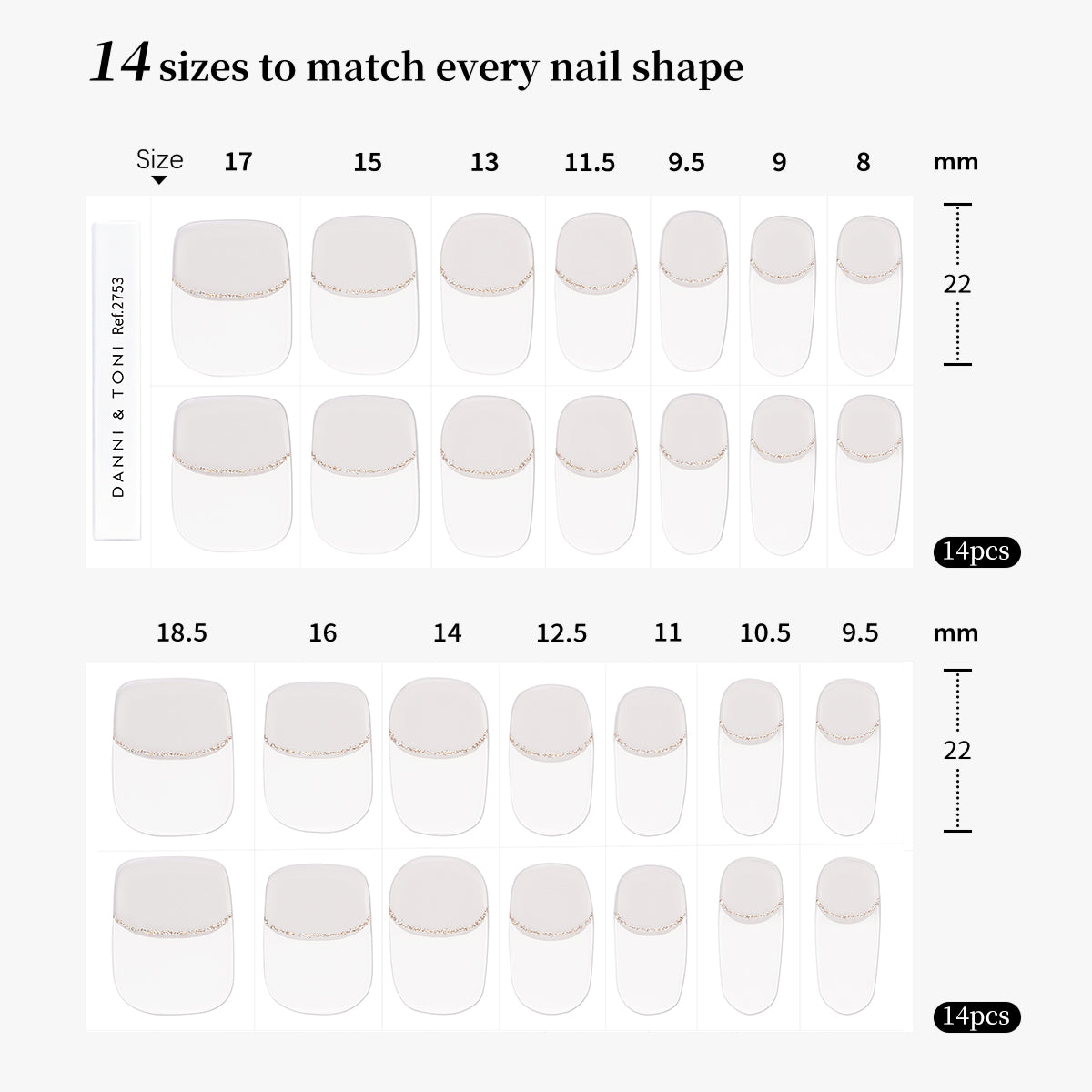 Modern Minimalist Semi-Cured Gel Nail Strips | Chic Line - 2753