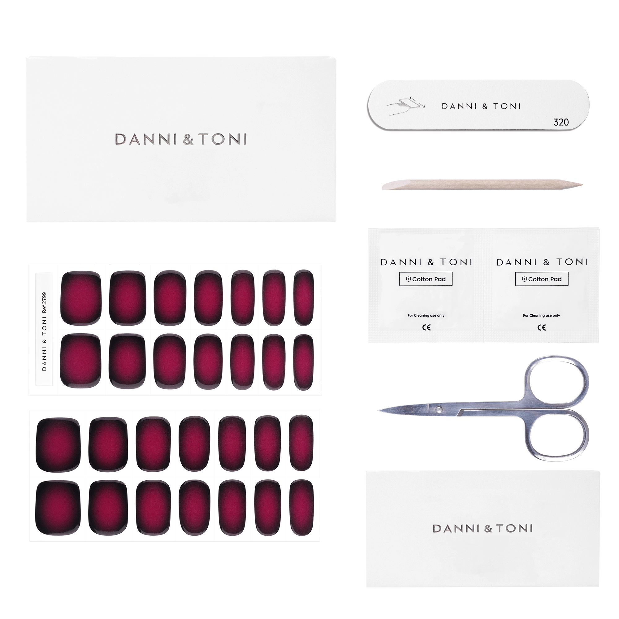 Deep Luxe Semi-Cured Gel Nail Strips | Midnight Velvet-2799