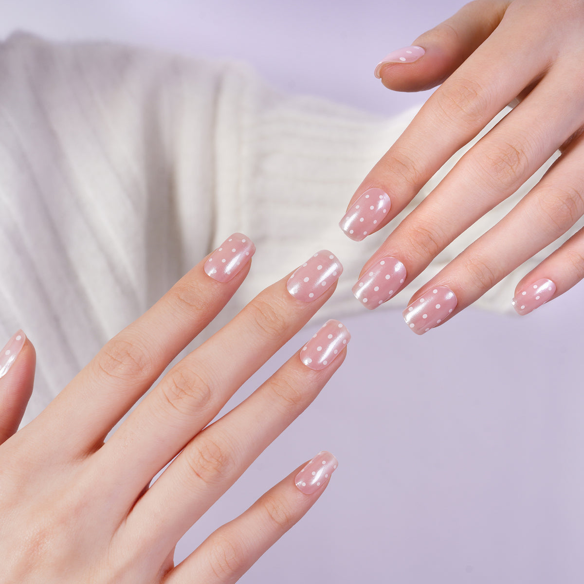 Pastel Polka Dot Gel Nail Strips for a Soft and Charming Manicure | Dreamy Dots-2857