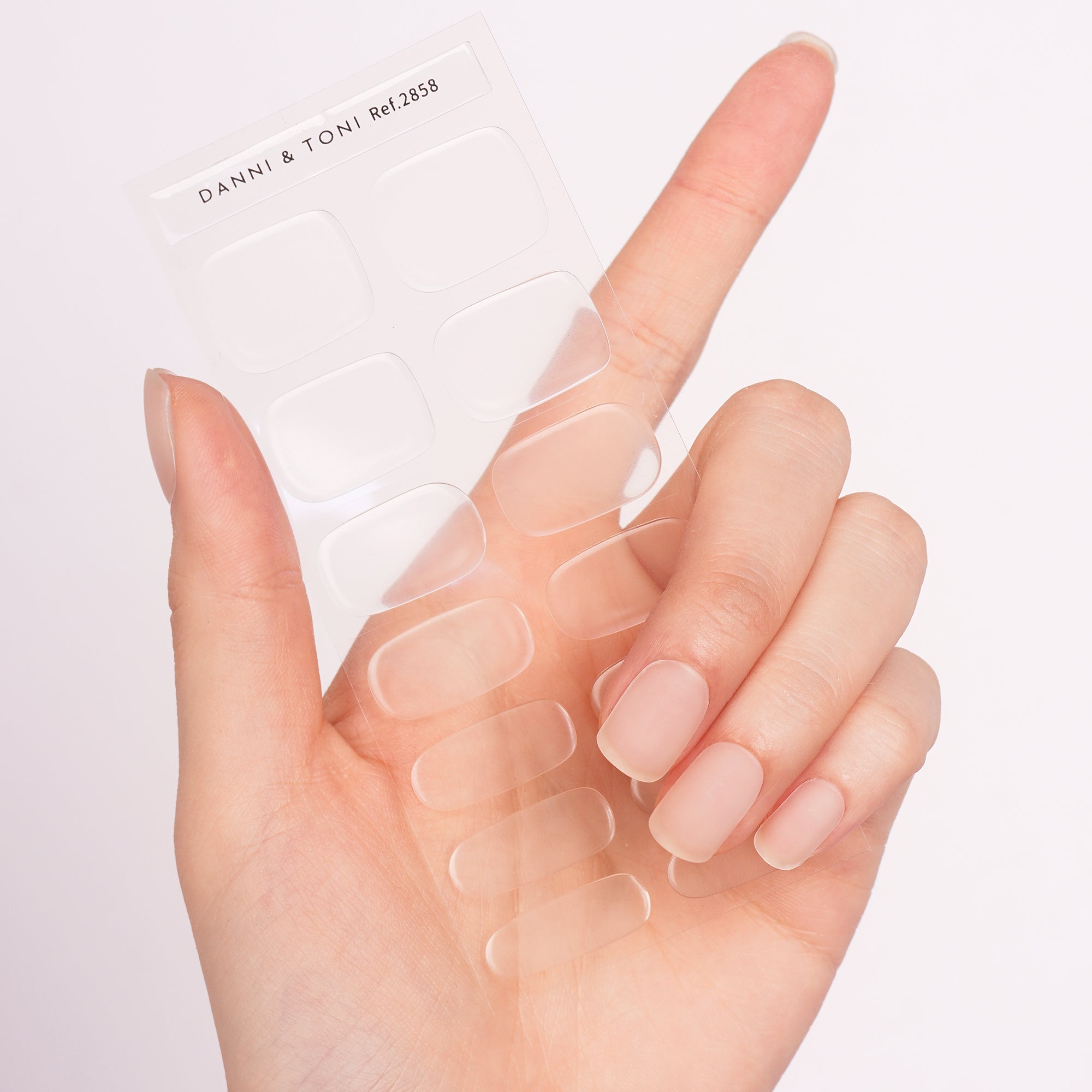 Sheer Nude Gel Nail Strips for a Natural, Elegant Look | Velvet Clear-2858