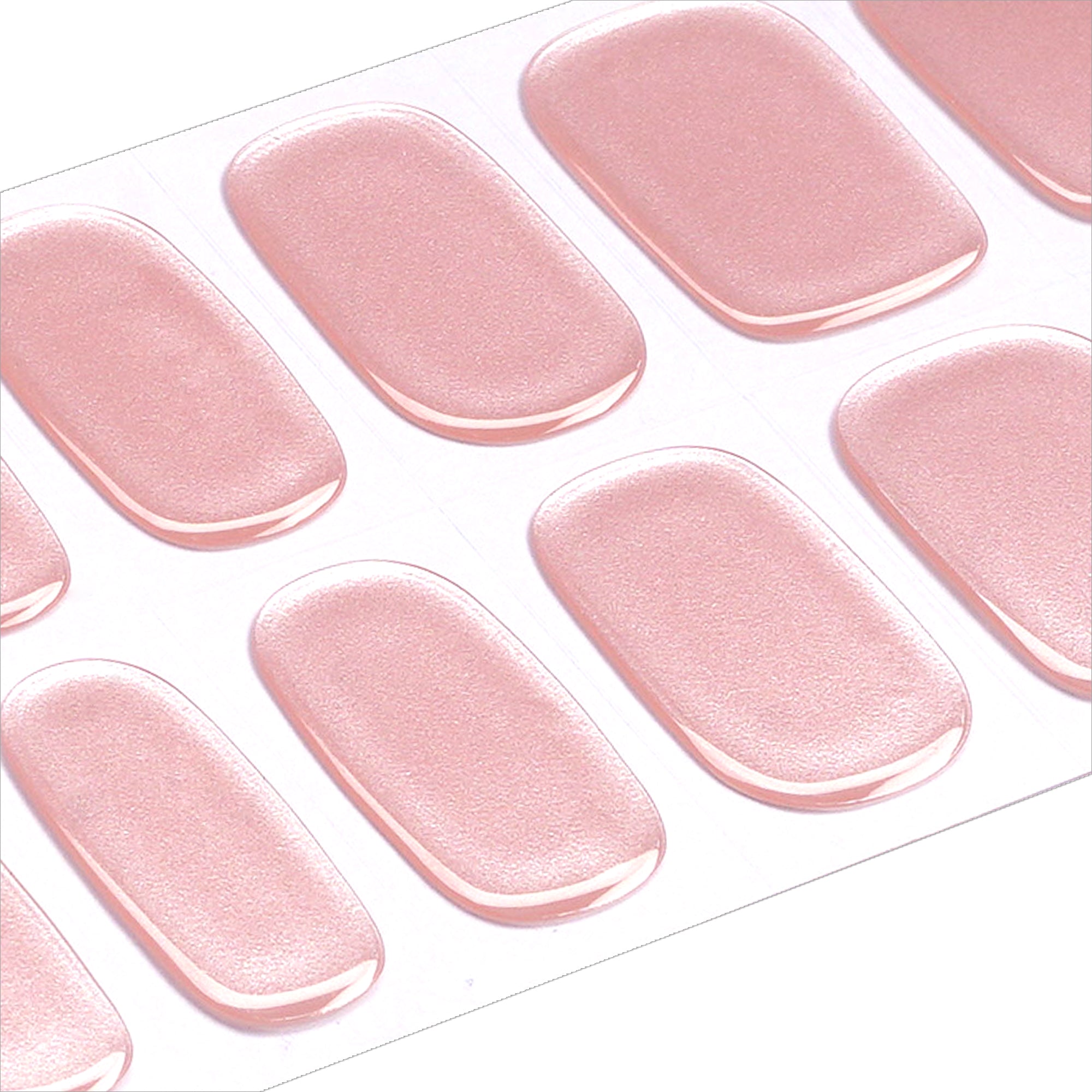 Elegant Nude Pearl Gel Nail Strips with Soft Luminous Shine | Pearl Nude-2896