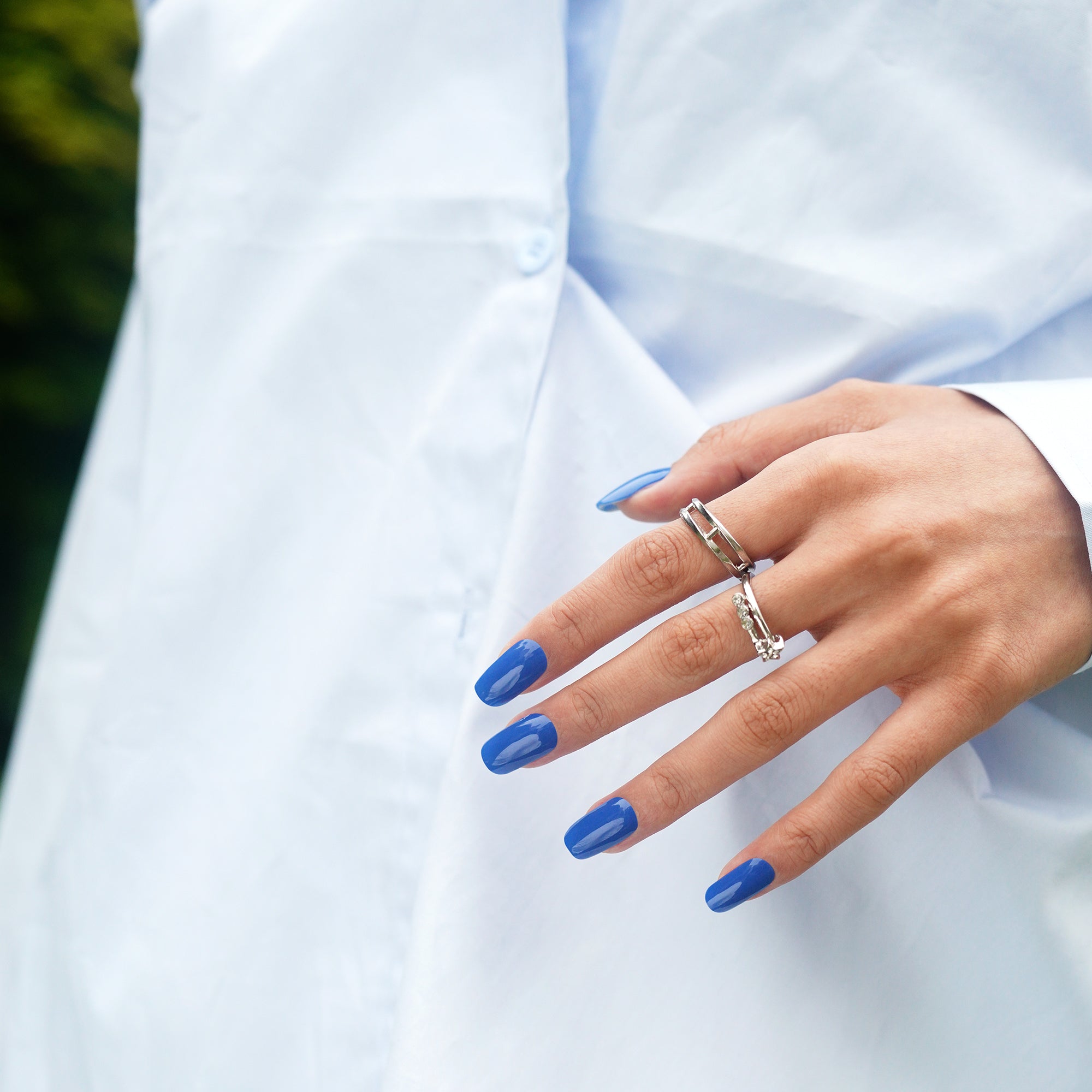 Deep Ocean Gel Nail Strips with Endless Blue Gloss Shine | Infinite Blue-2908