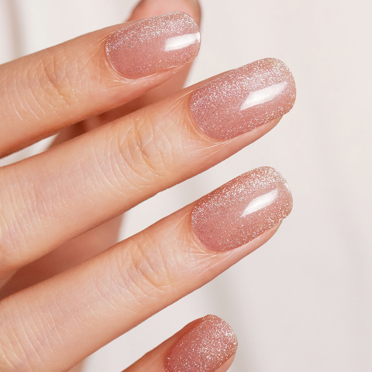 Rose Shimmer-3025 | No UV Lamp Needed