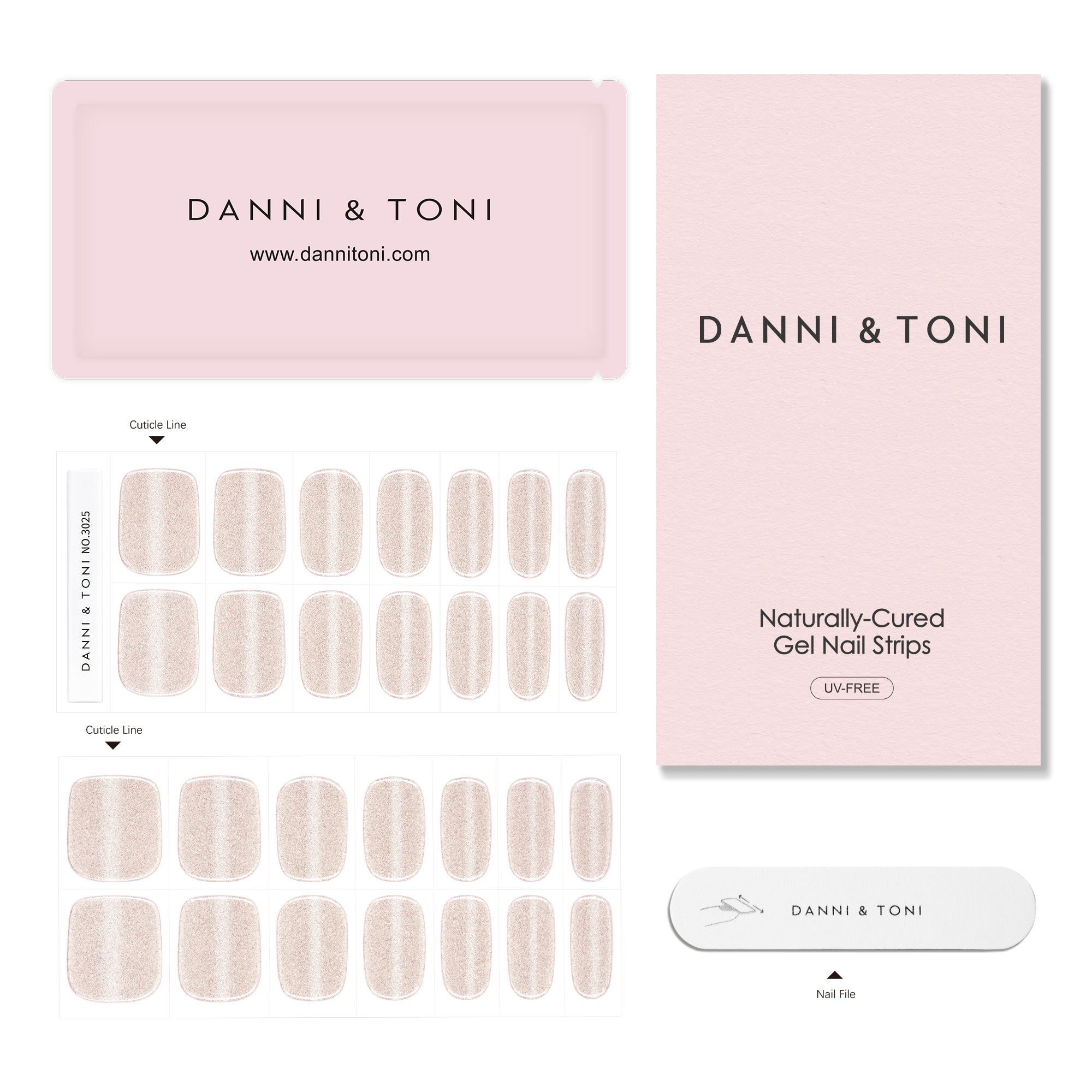 Rose Shimmer-3025 | No UV Lamp Needed