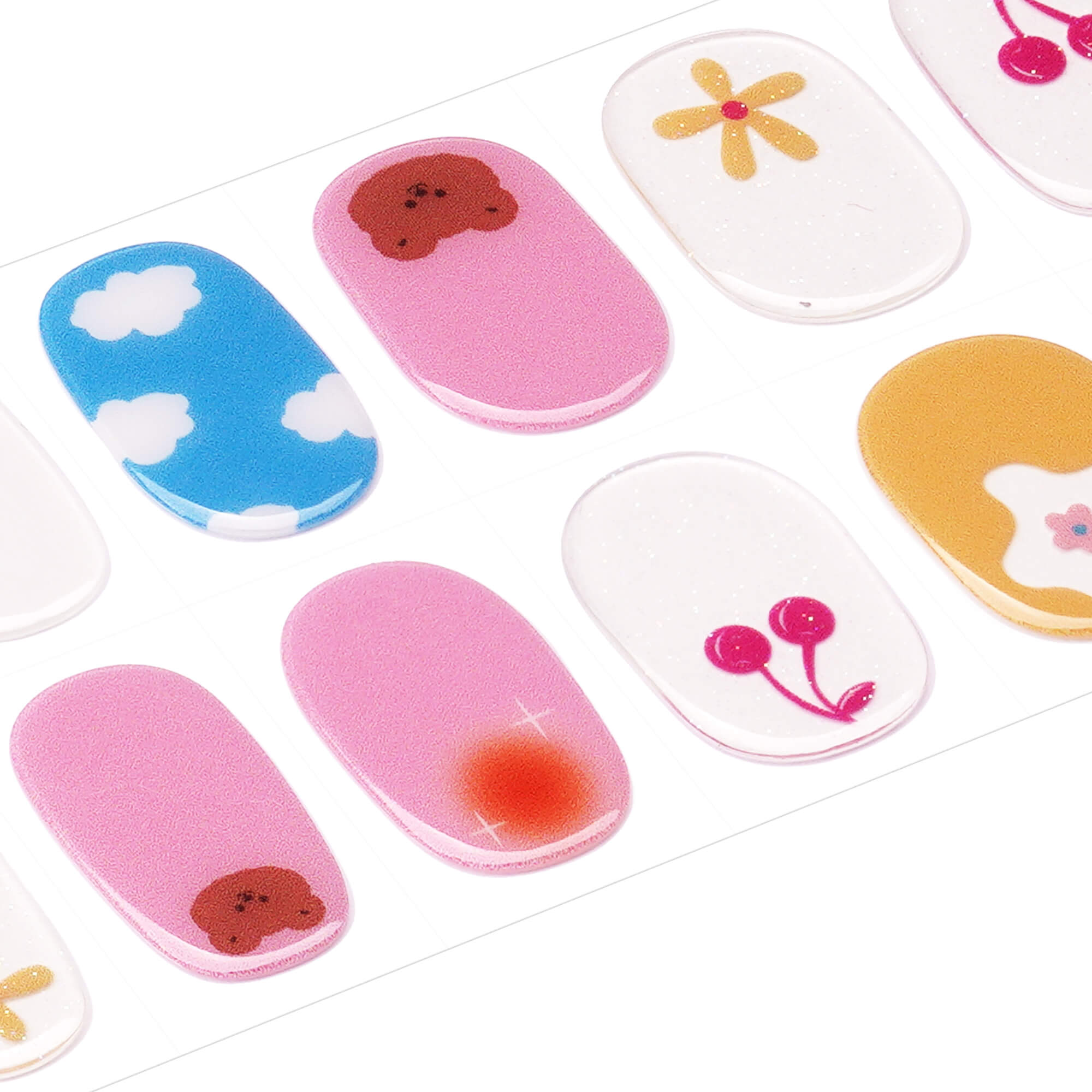 Cheerful Floral Fun Kids Nail Wraps | Sunny Buds - 2785