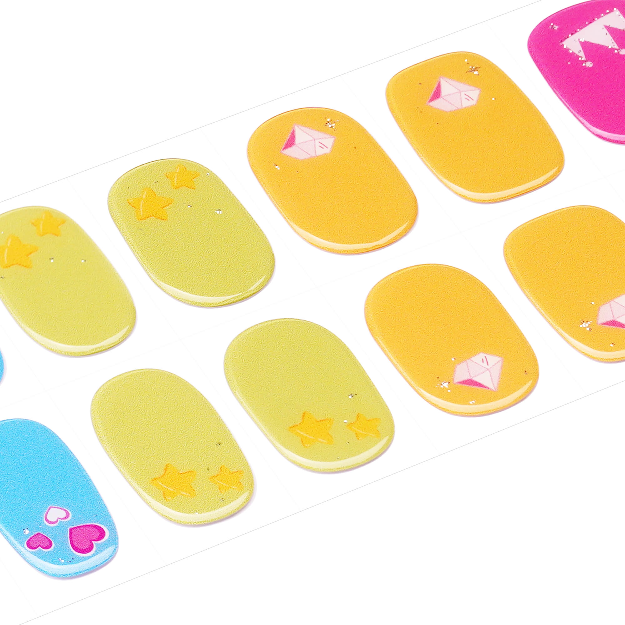 Sparkly Princess Fun Kids Nail Wraps | Candy Crown - 2786