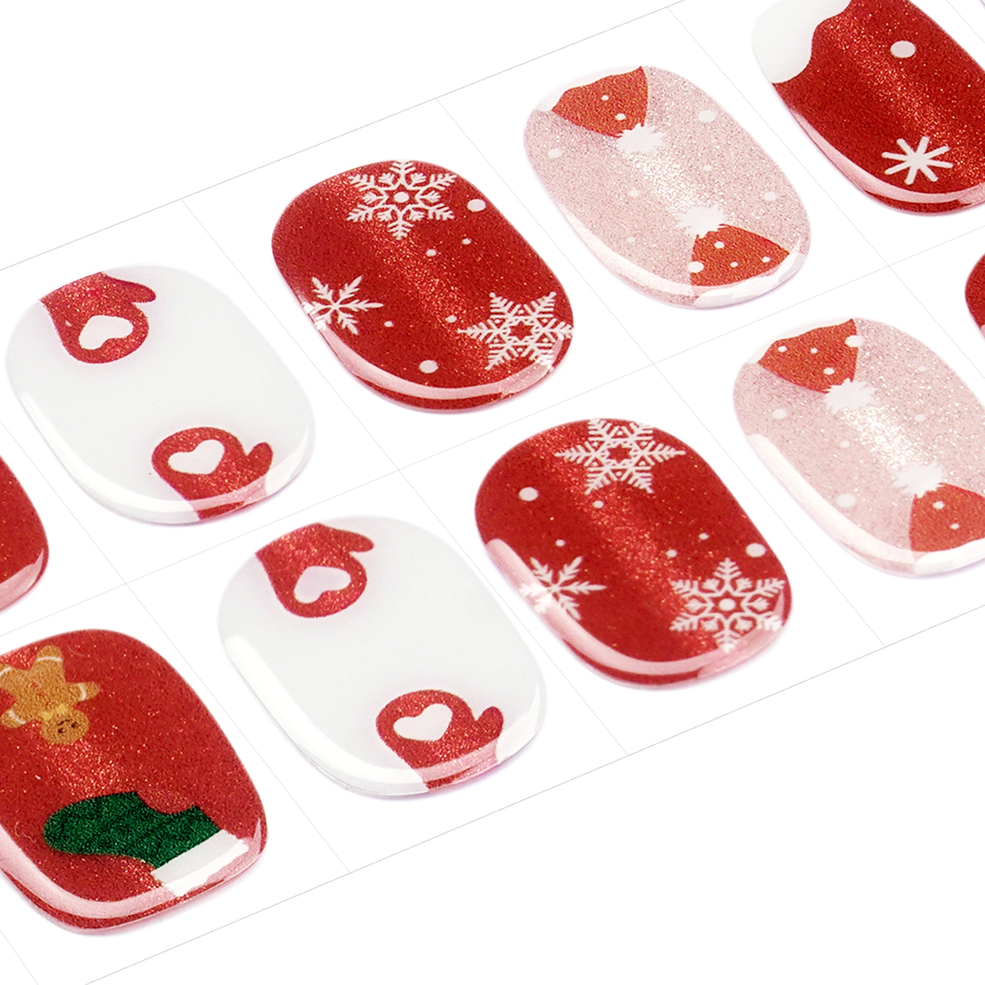 Festive Holiday Sparkle Kids’ Nail Wraps | Jingle & Glow-2854
