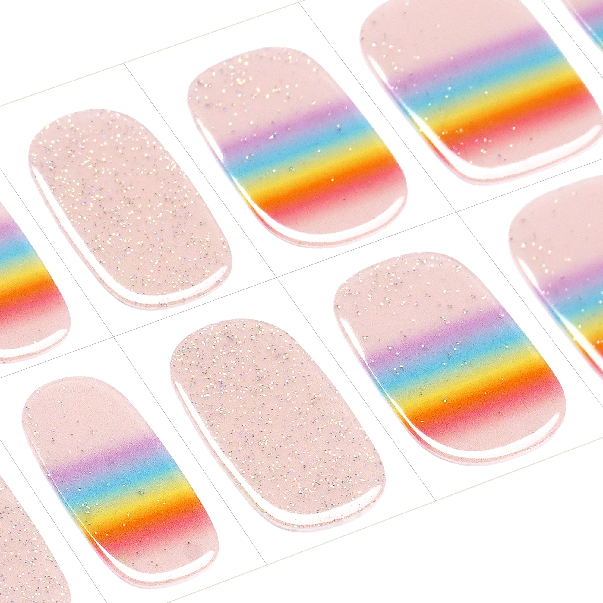 Sheer Iris-Inspired Gel Nail Strips with a Soft, Dreamy Shine | Iris Veil-2862