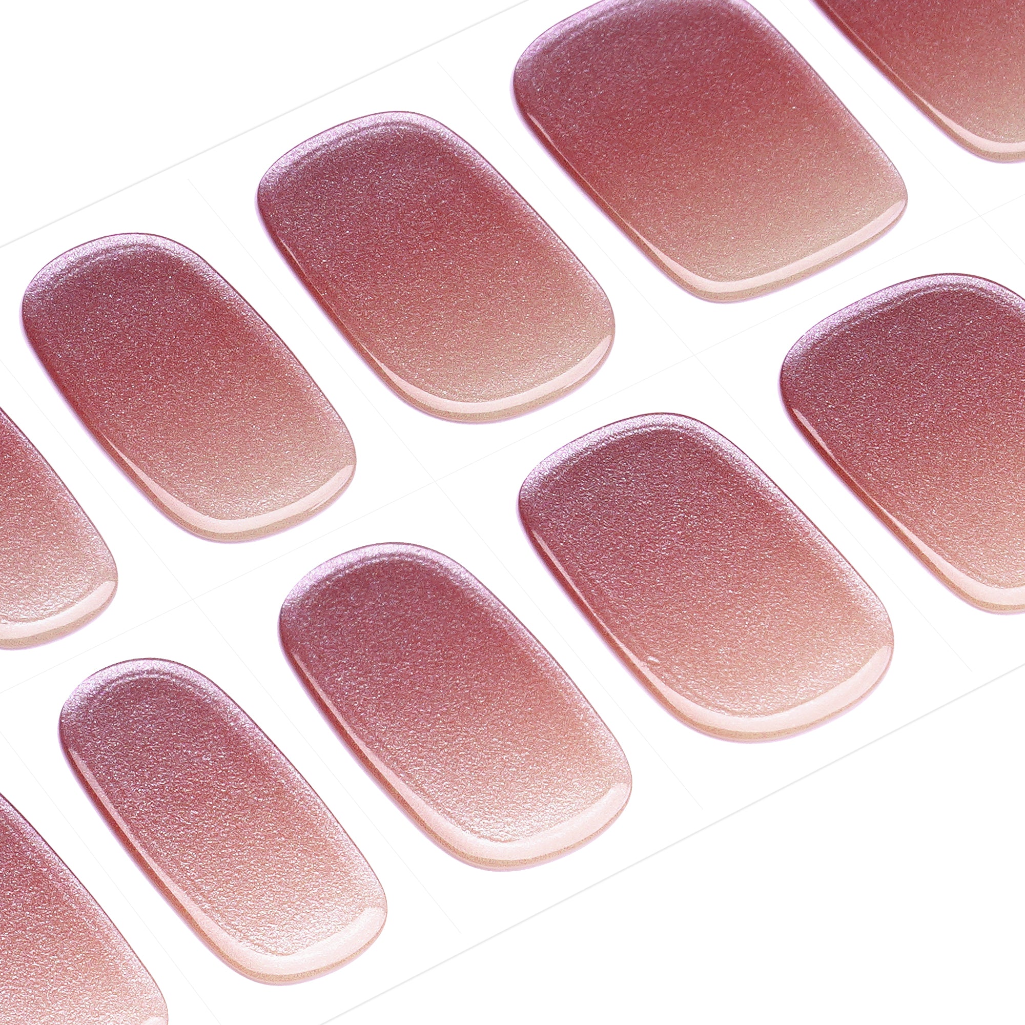 Warm Cinnamon Brown Gel Nail Strips with Subtle Shimmer | Cinnamon Glow-2846