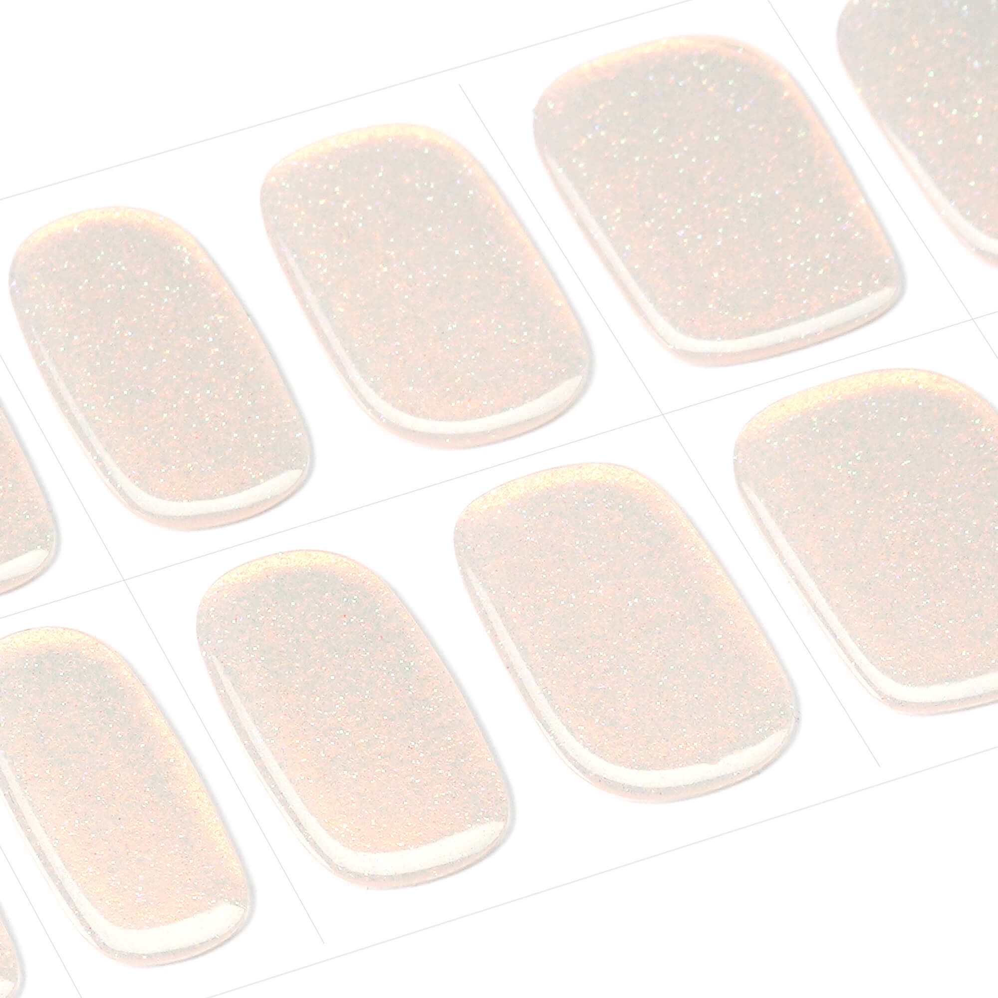 Sparkling Sheer Pink Semi-Cured Gel Nail Strips | Fairy Dust-2807