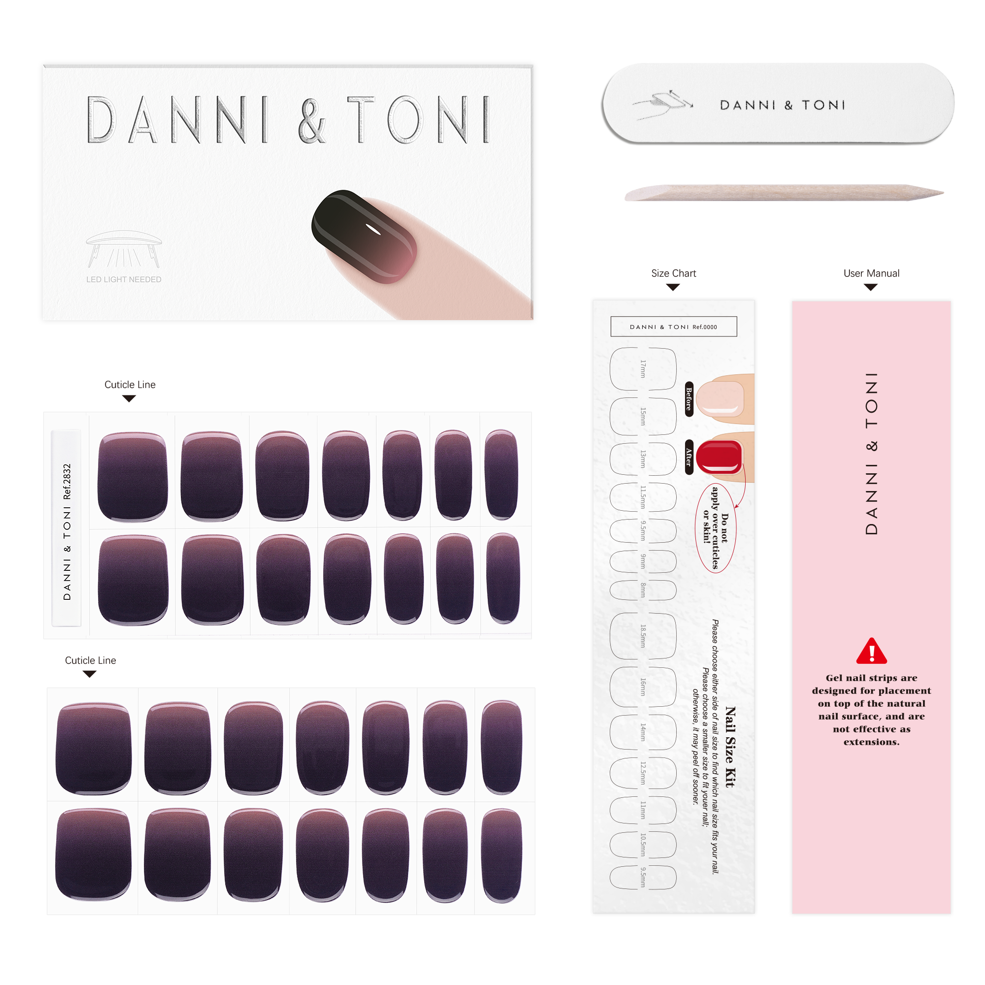 Muted Rose Pink Gel Nail Strips for an Elegant, Everyday Glow | Pink Shadow-2832