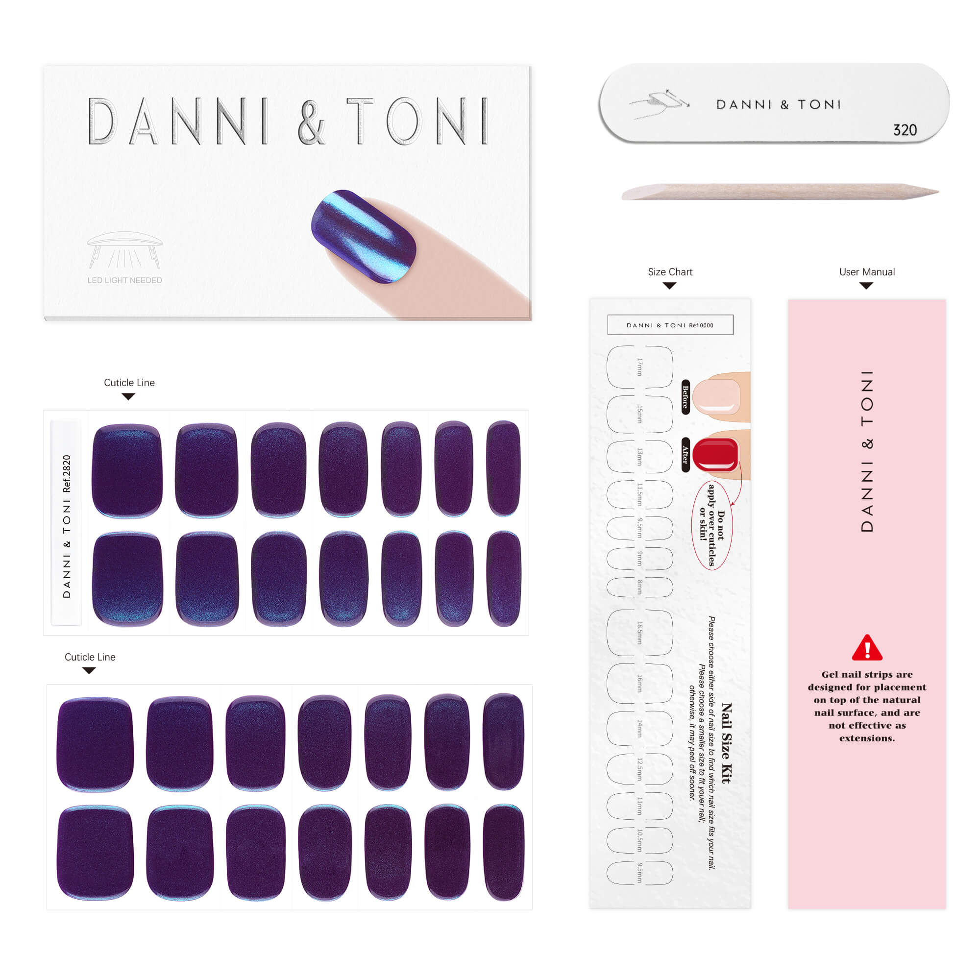 Deep Burgundy Shimmer Semi-Cured Gel Nail Strips | Wine Flash-2820