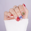Watercolor Art Swirl Mix Semi-Cured Gel Nail Strips | Celestial Flow - 2686