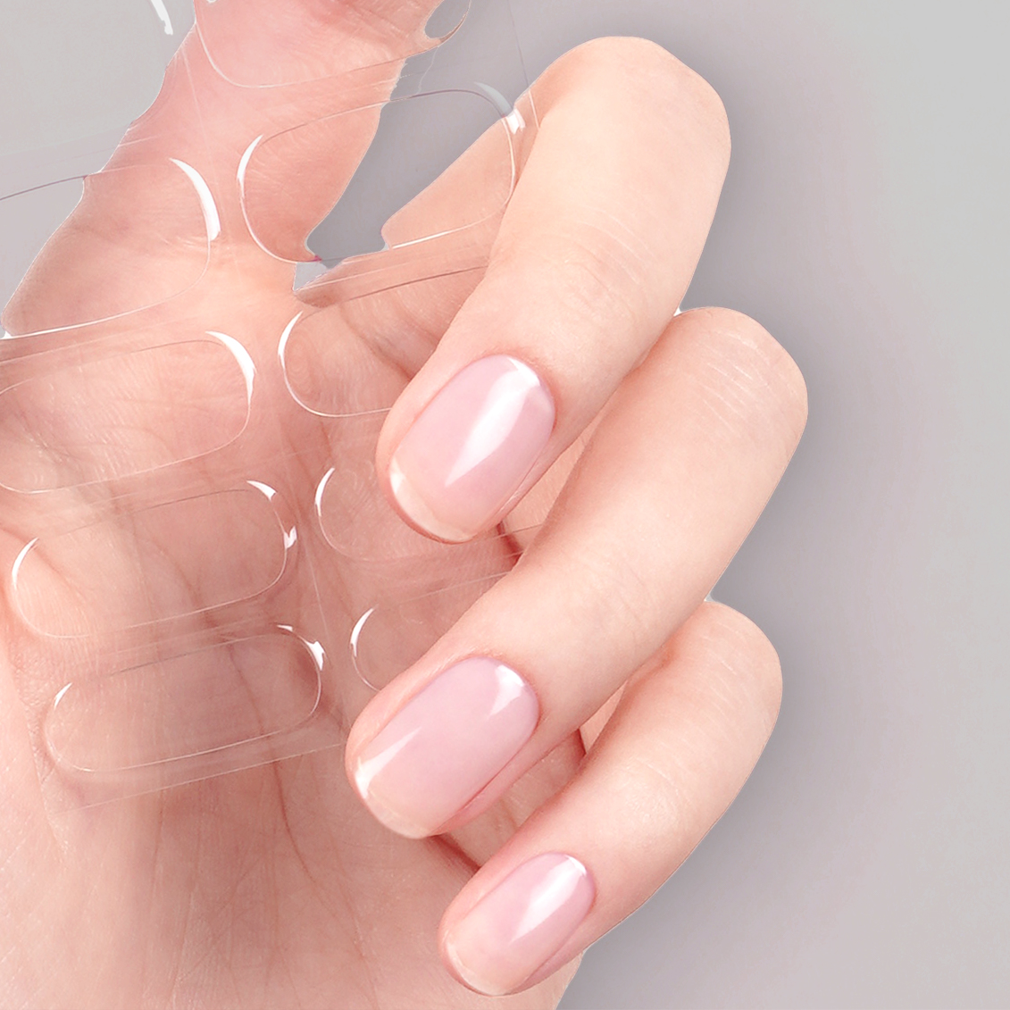 Transparent, Clear Semi Cured Gel Nail Strips | Crystal Clear - 9329