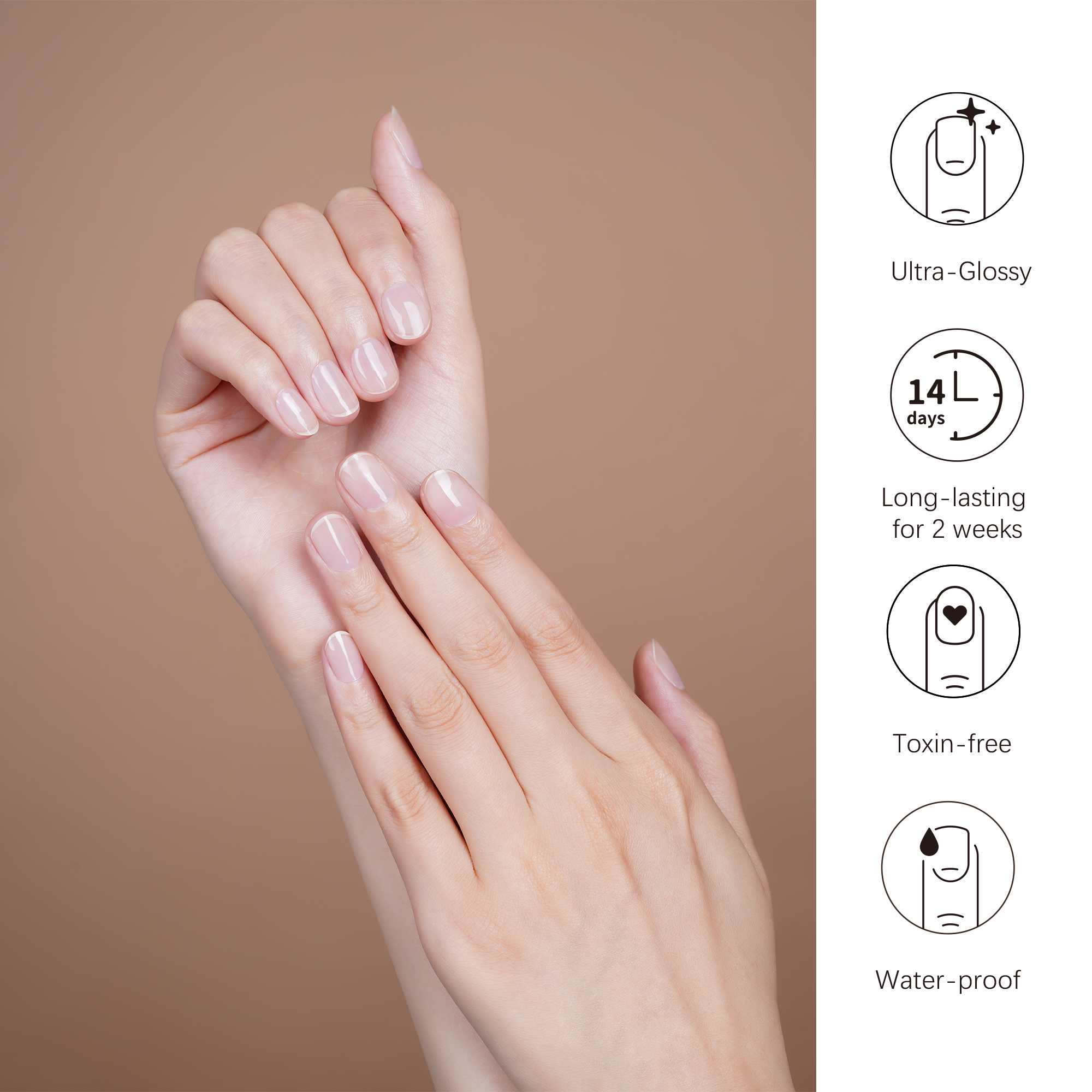 Transparent, Clear Semi Cured Gel Nail Strips | Crystal Clear - 9329