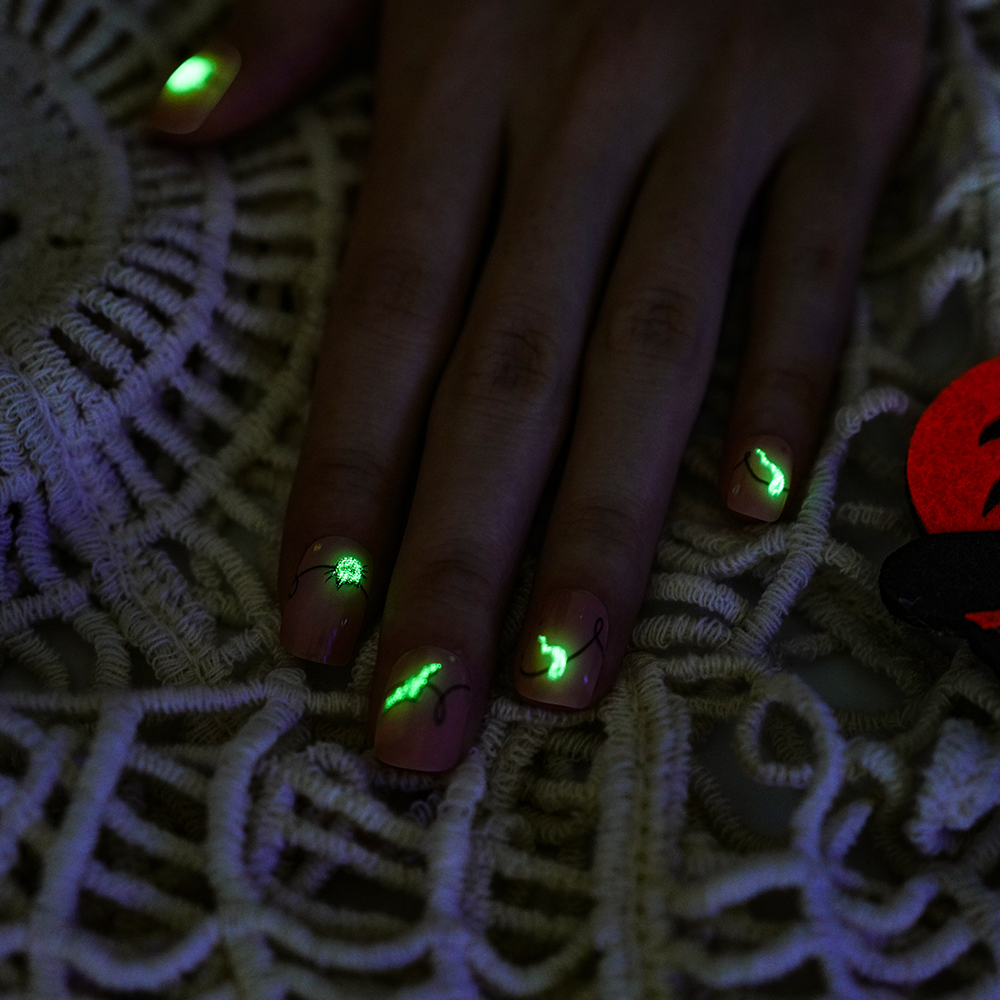 Halloween Glitter Semi-Cured Gel Nail Strips | Spook Sprinkle-2810