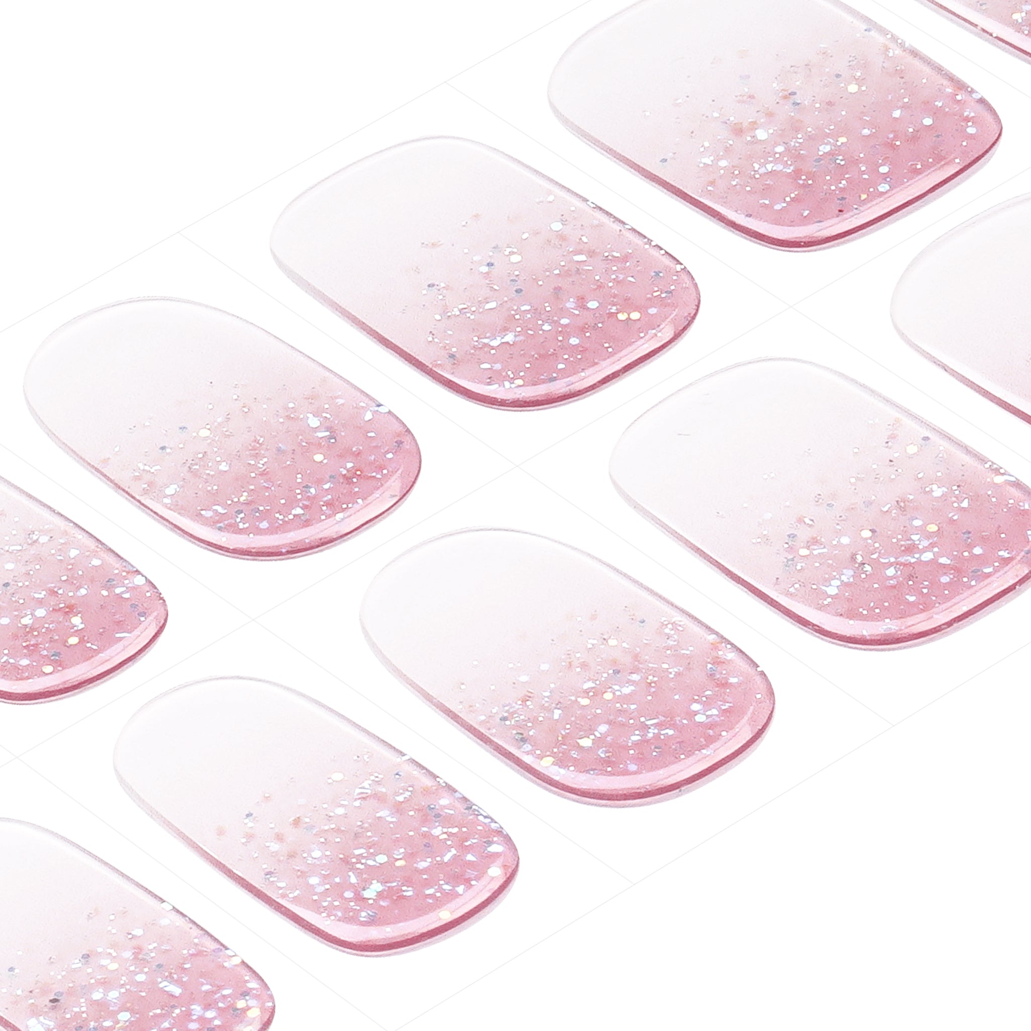 Pink Cosmic Gel Nail Strips with Iridescent Galaxy Glow | Pink Galaxy-2918