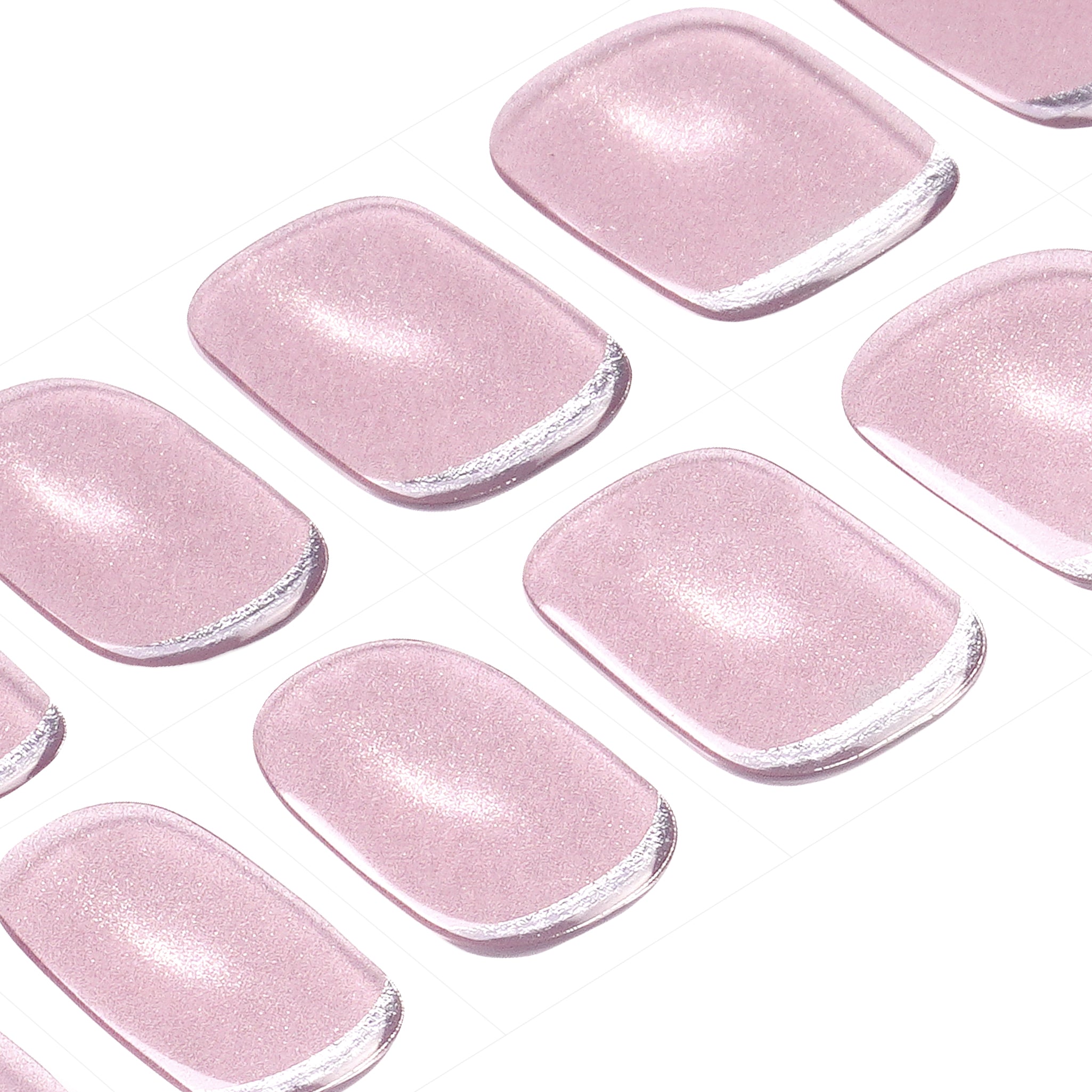 Lavender Chrome Gel Nail Strips with Mirror Shine Metallic Finish | Lilac Chrome-2916