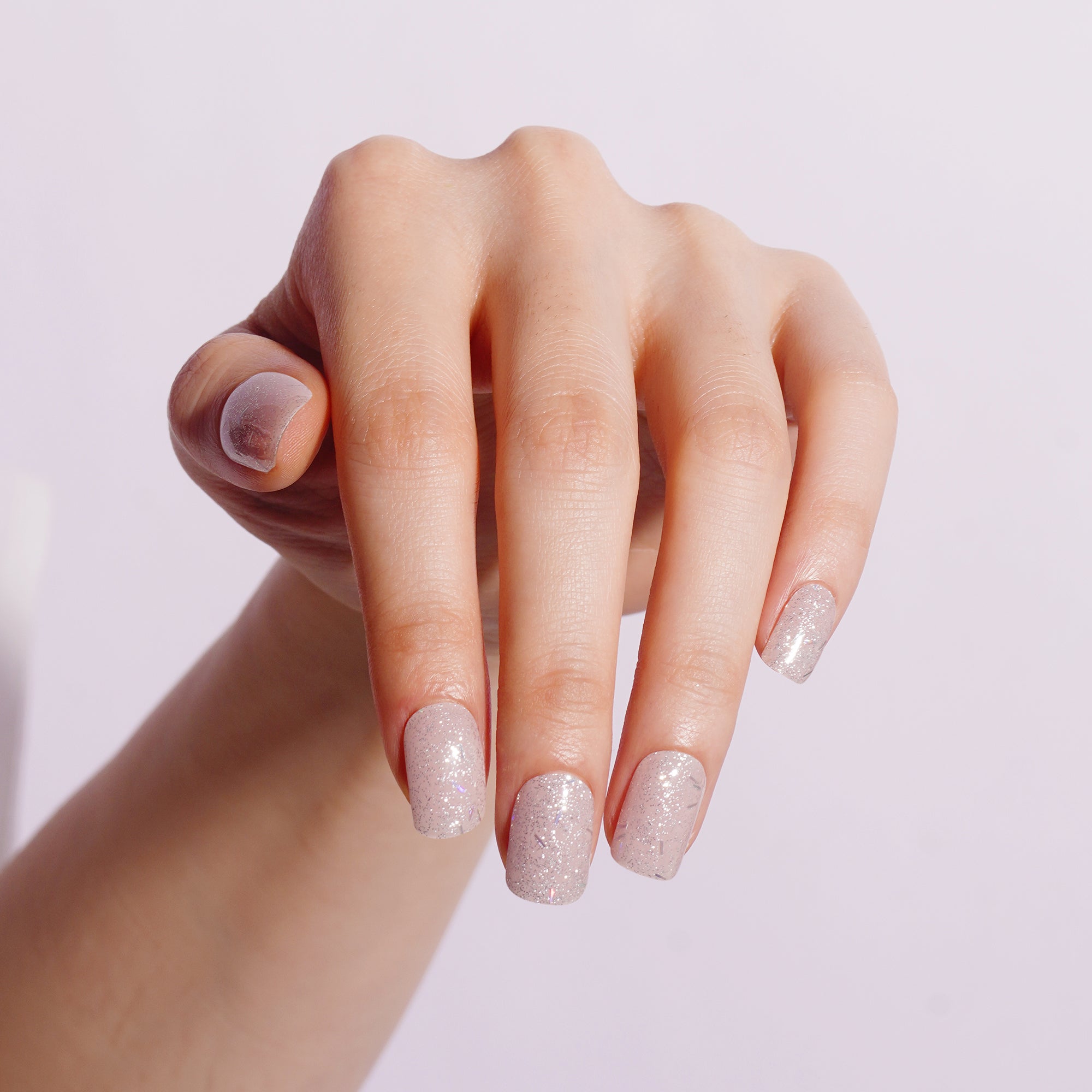 Cool-Toned Gel Nail Design with Icy, Luminous Elegance | Frosty Flare-2890