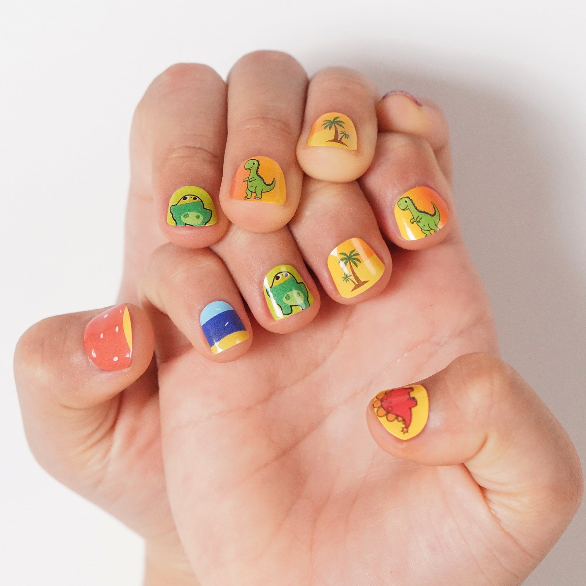Fun & Adventurous Gel Nail Strips for Kids | Dino Safari-2881