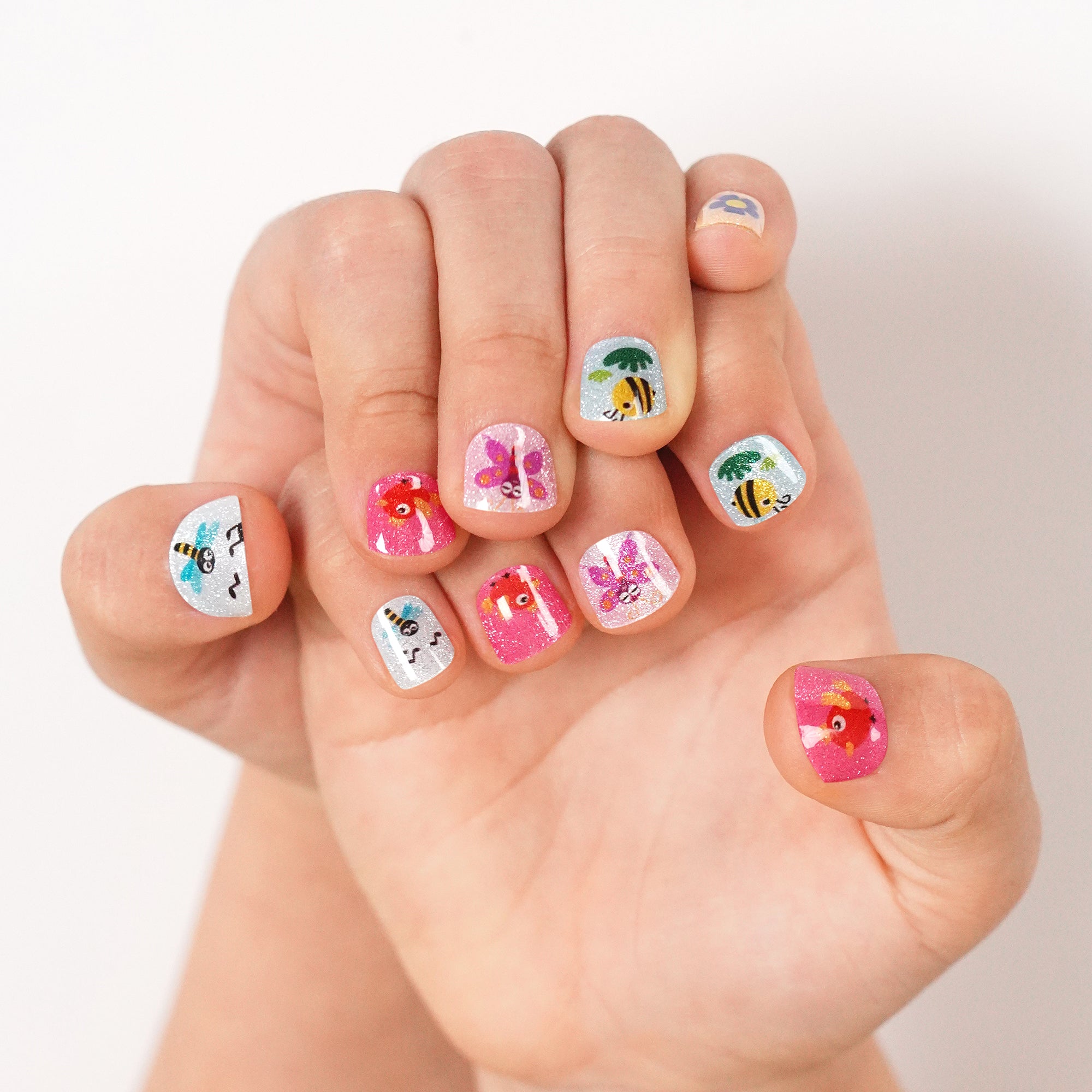 Cheerful Gel Nail Strips for Kids | Birdie Buzz-2887