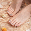 Sleek Silver Chrome Toe Gel Nail Strips | Mirror Mist-2735
