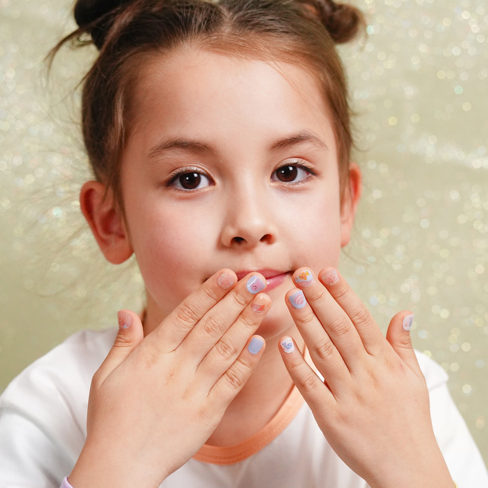 Shimmery Gel Nail Strips for Kids | Ocean Spark-2884